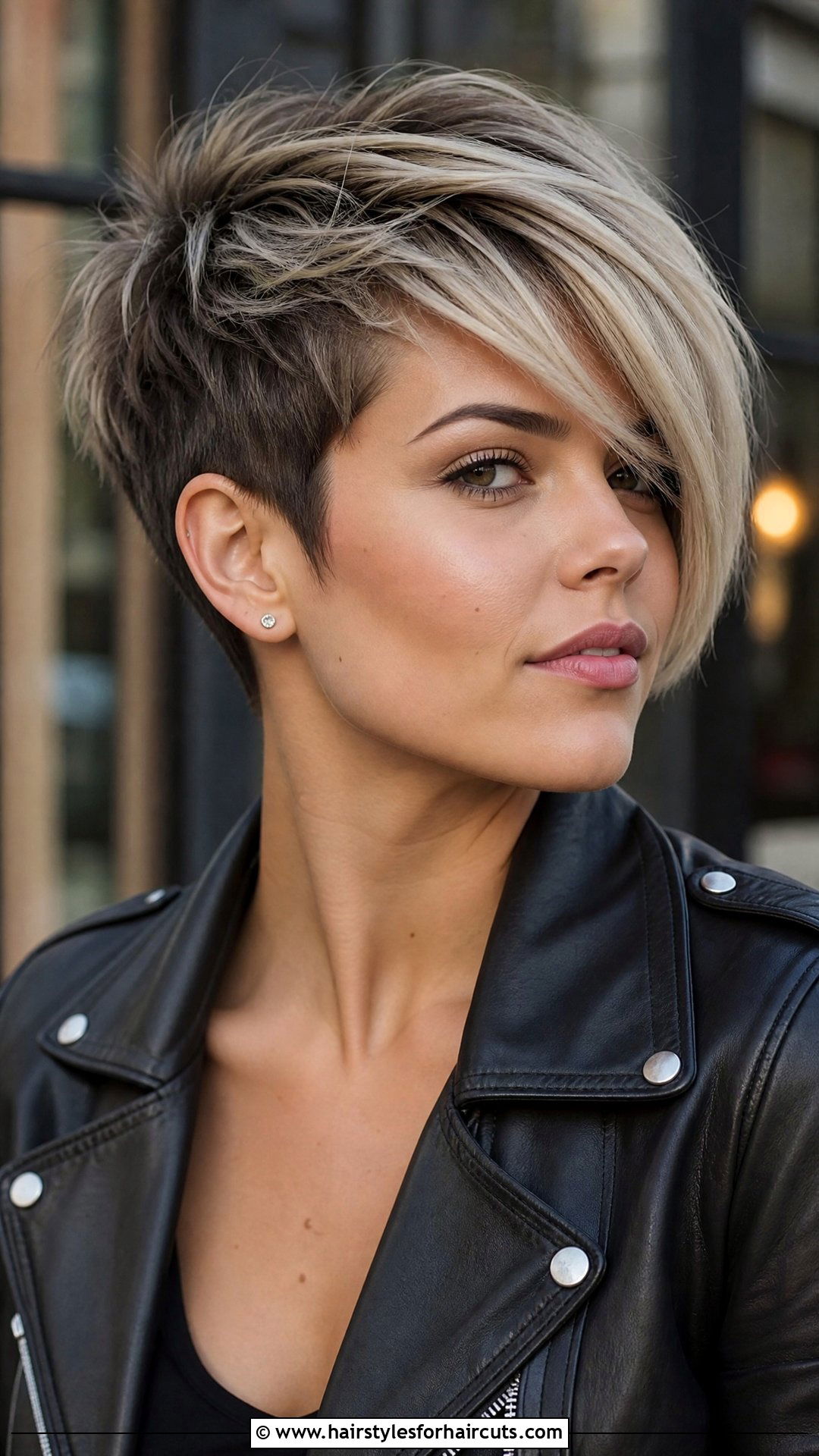 Textured Pixie With Long Bangs - 25 hairstyles for big forehead and thin hair - 25 hairstyles for big forehead and thin hair