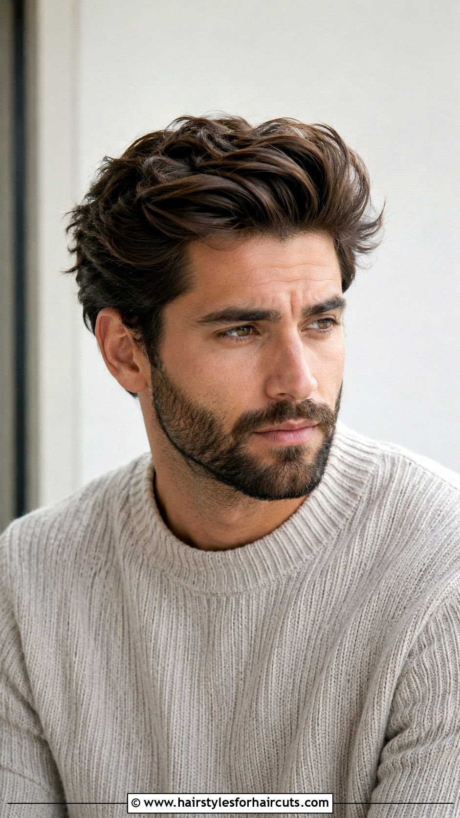 Textured Quiff With Beard - 25 bear haircuts - 25 bear haircuts