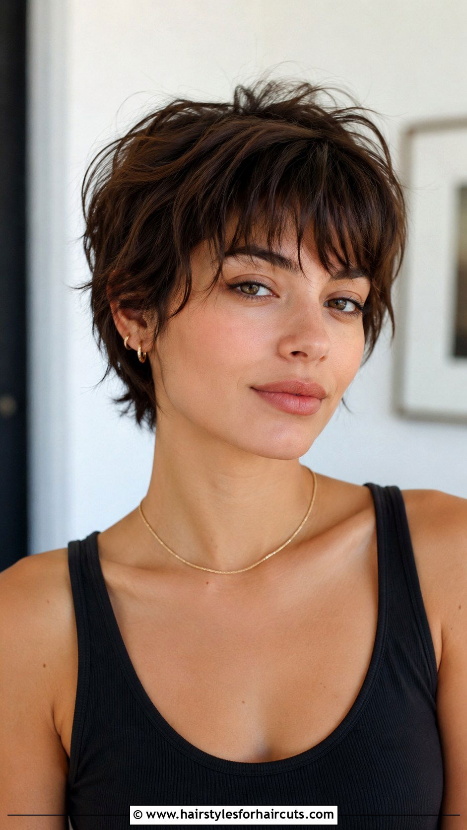 Textured Short Cut With Piecey Bangs - 25 hairstyles for women over 60 with bangs - 25 hairstyles for women over 60 with bangs