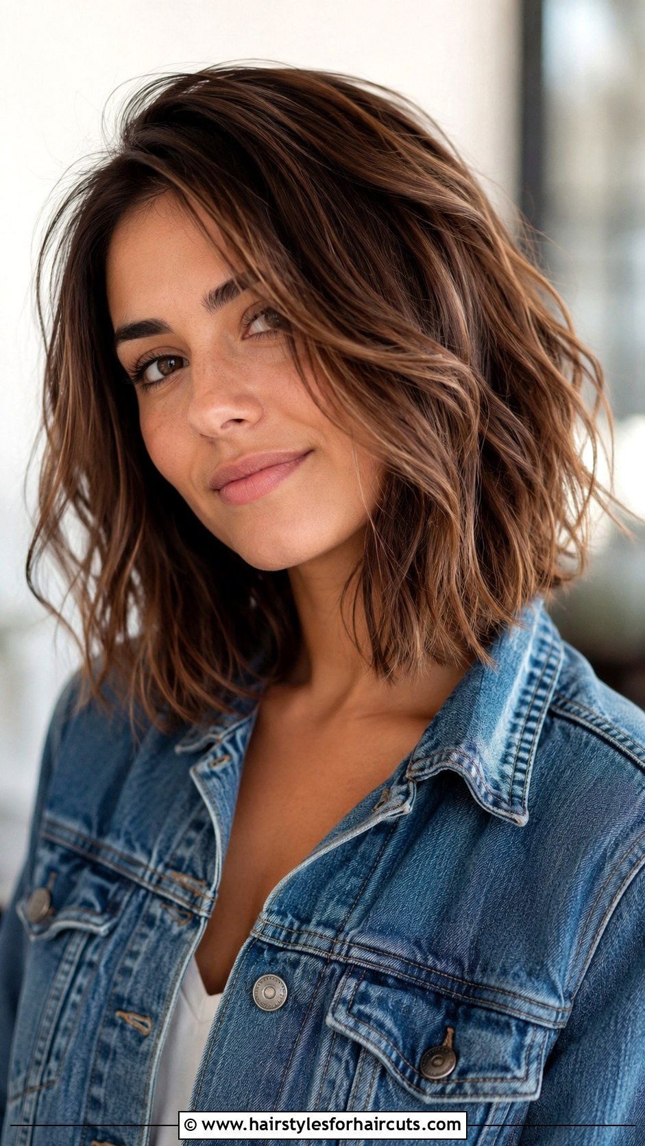 Textured Shoulder Length Bob - 25 mid hairstyles for women - 25 mid hairstyles for women