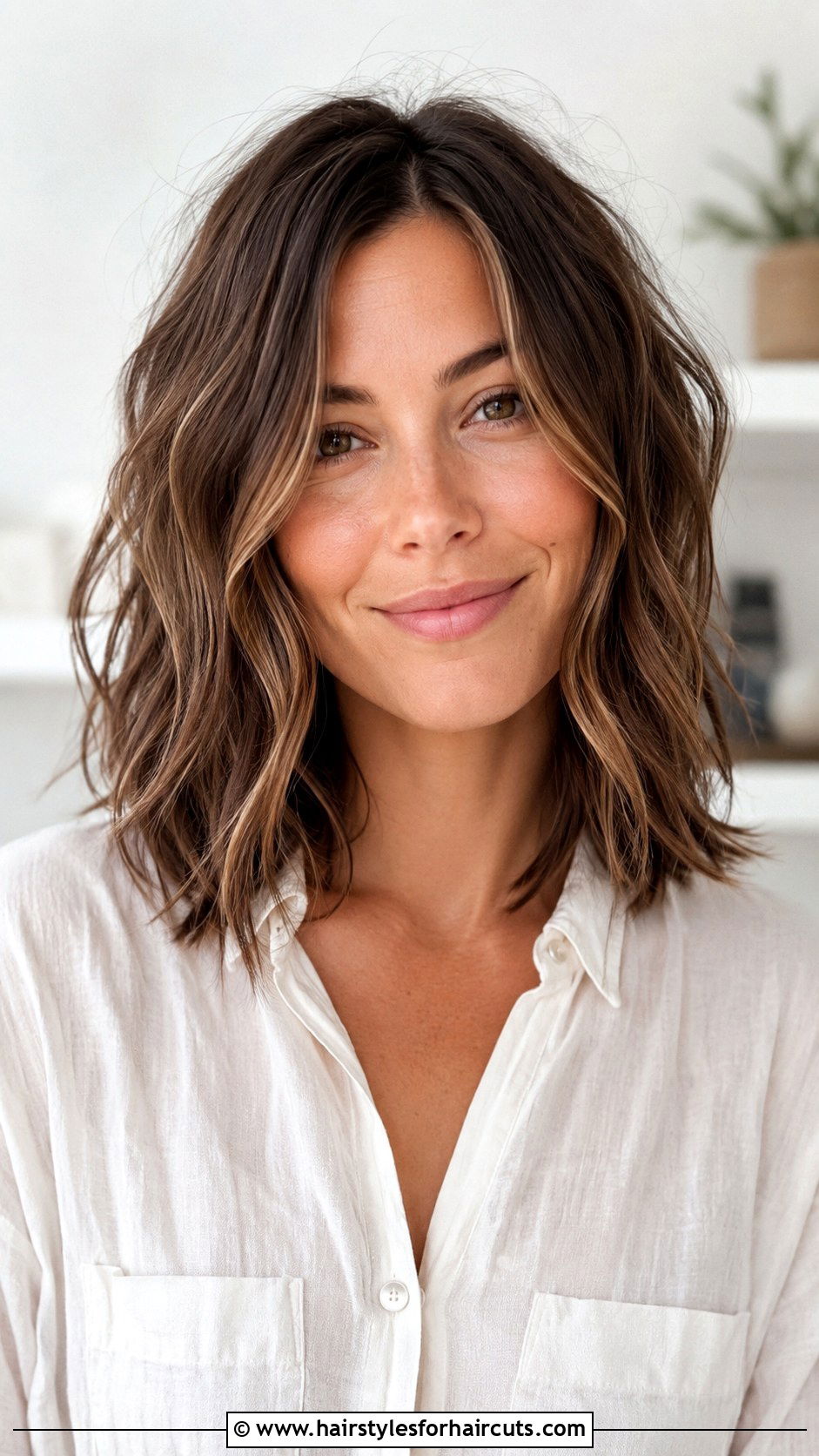 Textured Shoulder Length Haircut - 25 haircuts medium hair - 25 haircuts medium hair