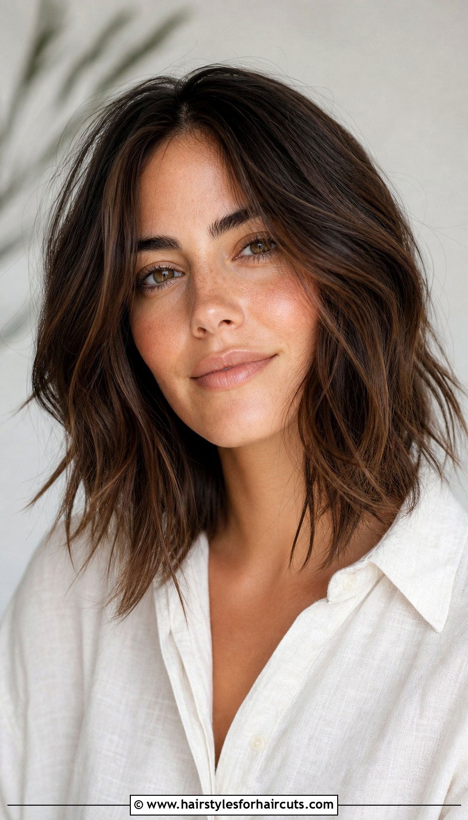 Textured Shoulder Length Lob - 25 hairstyles for shoulder length hair women - 25 hairstyles for shoulder length hair women