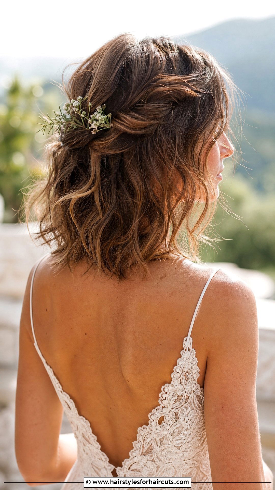 Textured Waves Bob Wedding Hair - 25 wedding hairstyles for bobbed hair - 25 wedding hairstyles for bobbed hair