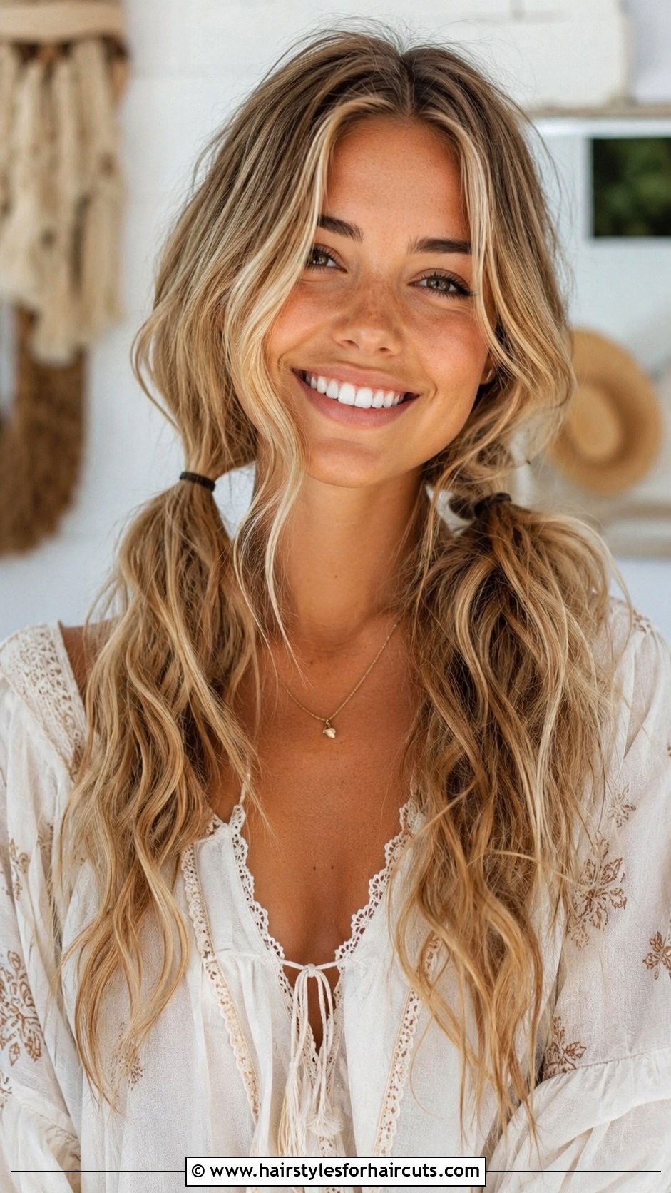 Textured Wavy Pigtails - 25 short hair pigtail hairstyles - 25 short hair pigtail hairstyles