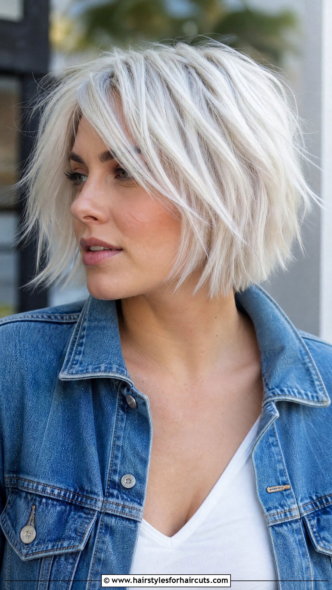 Textured White Crop - 25 jamie lee curtis haircuts - 25 jamie lee curtis haircuts