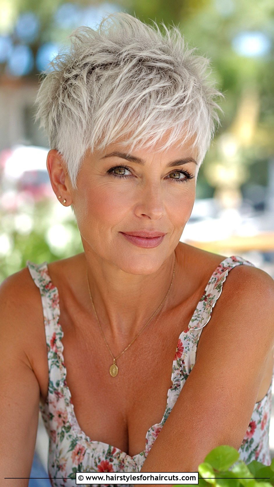 Textured White Pixie - 25 short hairstyles for white hair over 70 - 25 short hairstyles for white hair over 70