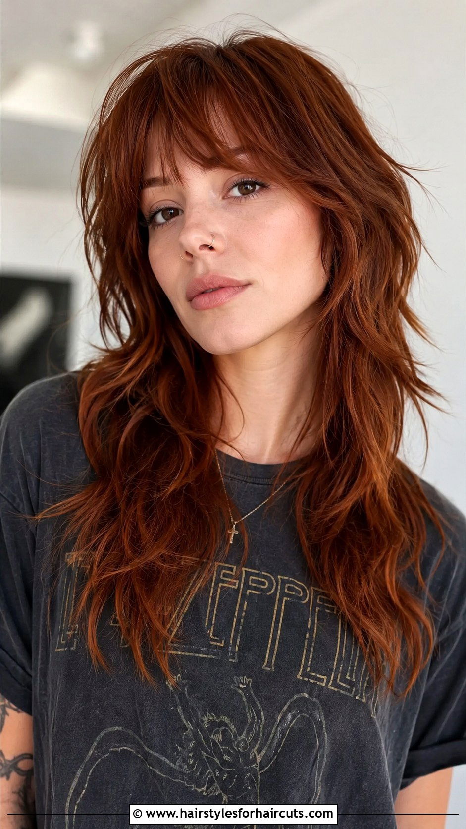 Textured Wolf Cut With Auburn - 25 haircuts and color - 25 haircuts and color