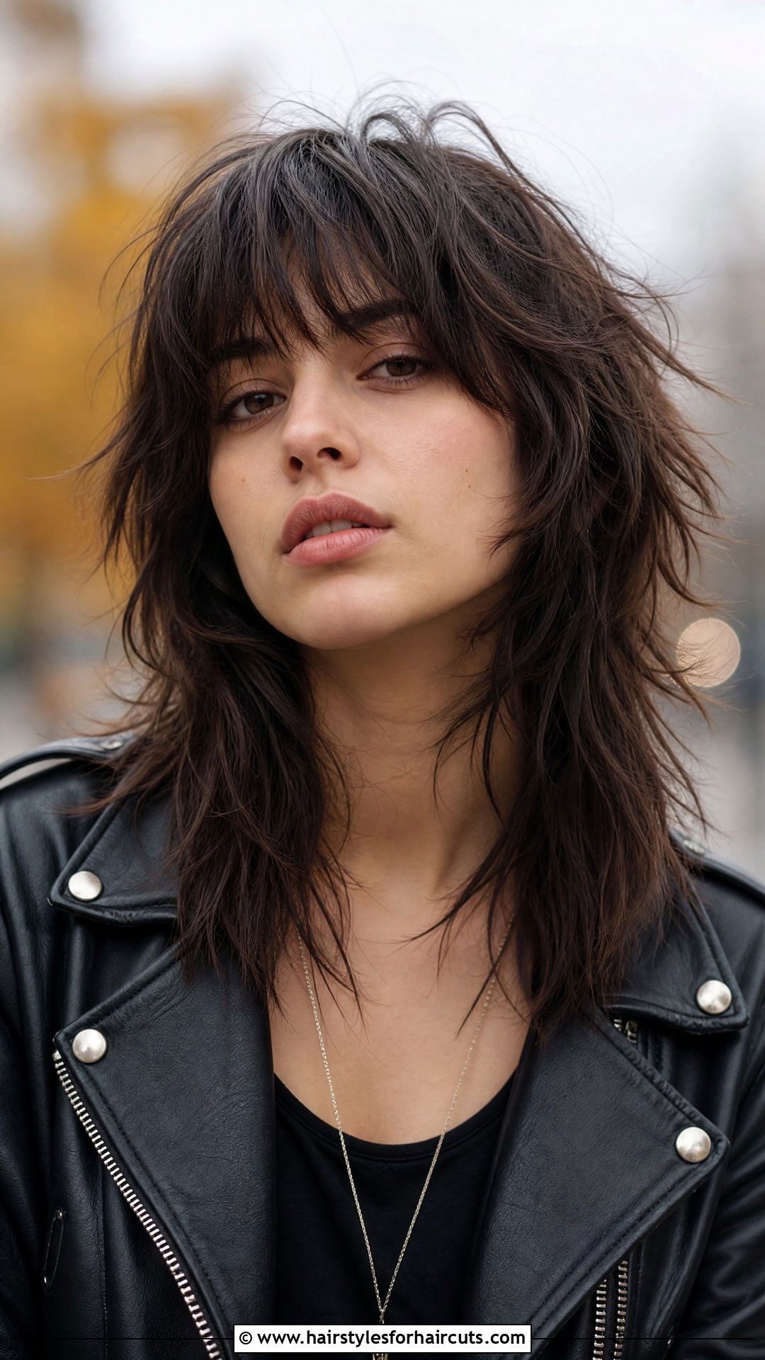 Textured Wolf Cut With Choppy Fringe - 25 hairstyles with a fringe - 25 hairstyles with a fringe