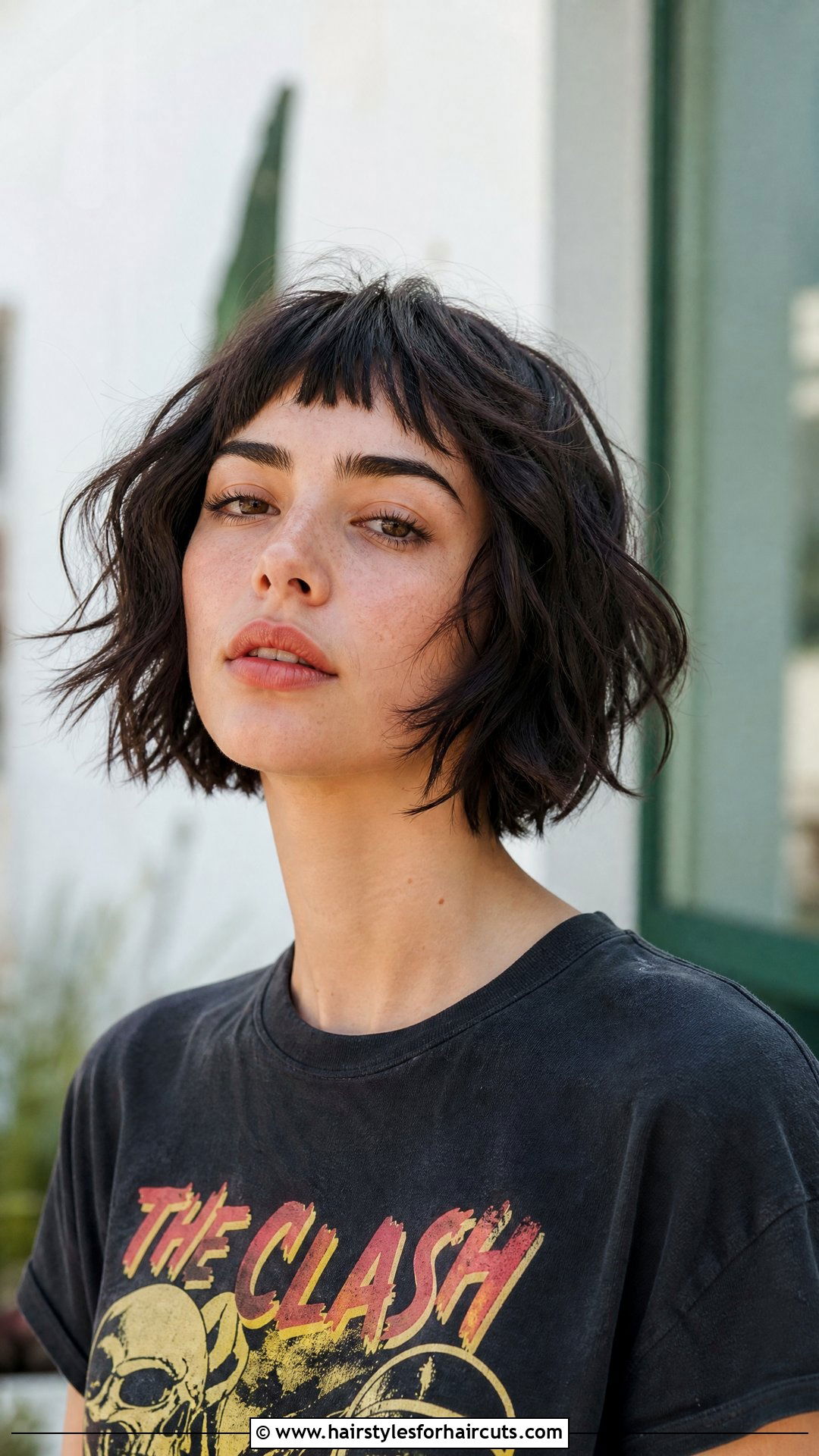 Texturized Bob With Baby Bangs - 25 fine hair short bob haircuts with bangs - 25 fine hair short bob haircuts with bangs