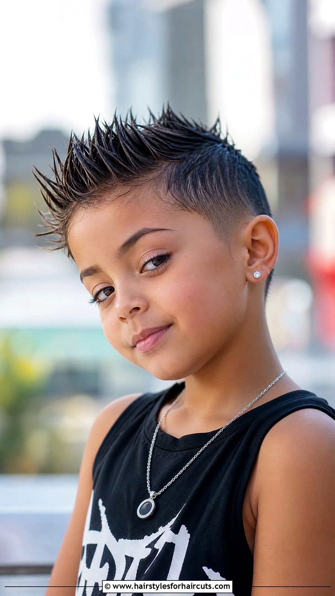 Texturized Crop With Spiky Crown - 25 hairstyles for little girls with short hair - 25 hairstyles for little girls with short hair