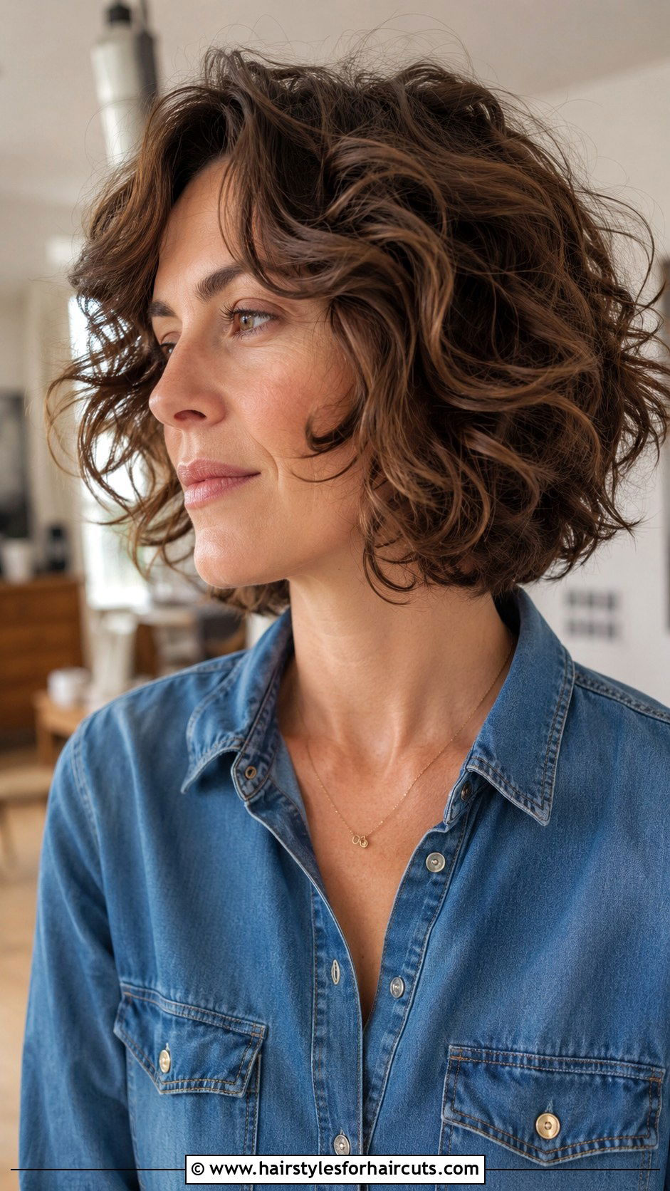 Texturized Curly Bob - 25 bob hairstyles for curly hair over 50 - 25 bob hairstyles for curly hair over 50
