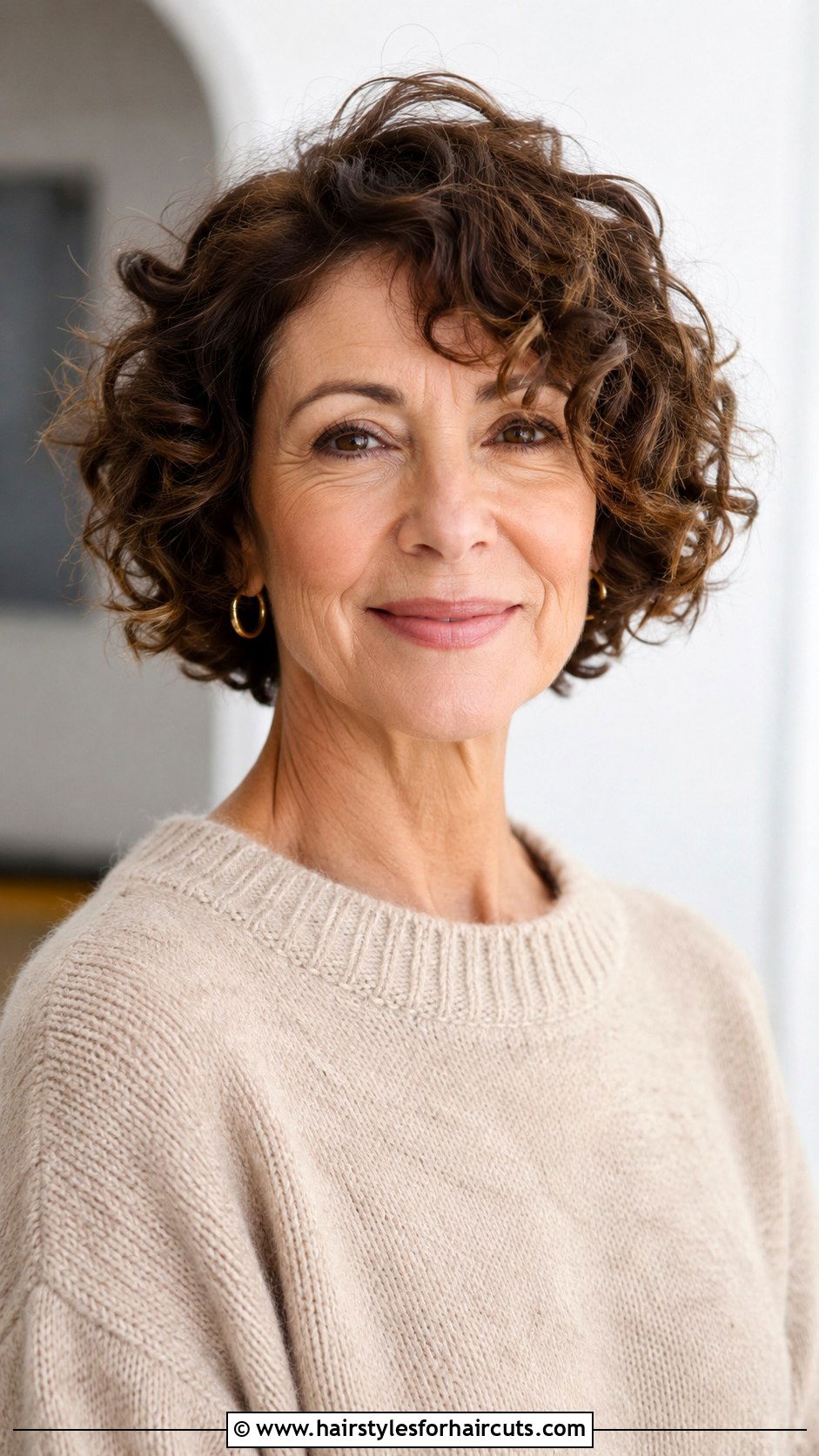 Texturized Curly Bob - 25 haircuts for curly hair women over 50 - 25 haircuts for curly hair women over 50