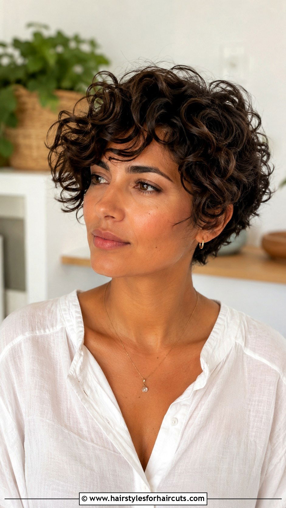 Texturized Curly Crop - 25 short haircuts for curly hair over 50 - 25 short haircuts for curly hair over 50