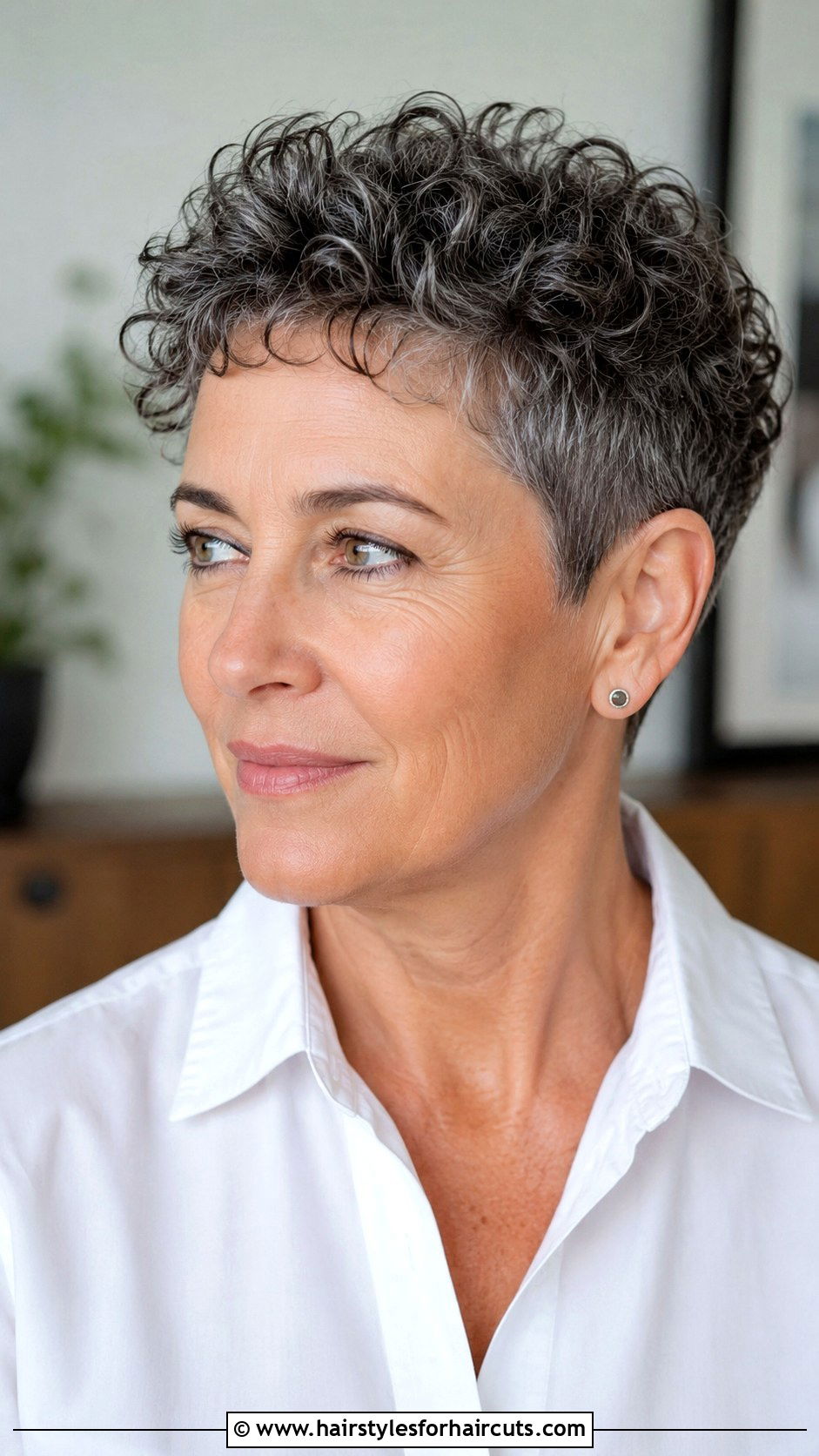 Texturized Curly Lob - 25 hairstyles for fine curly hair over 50 - 25 hairstyles for fine curly hair over 50
