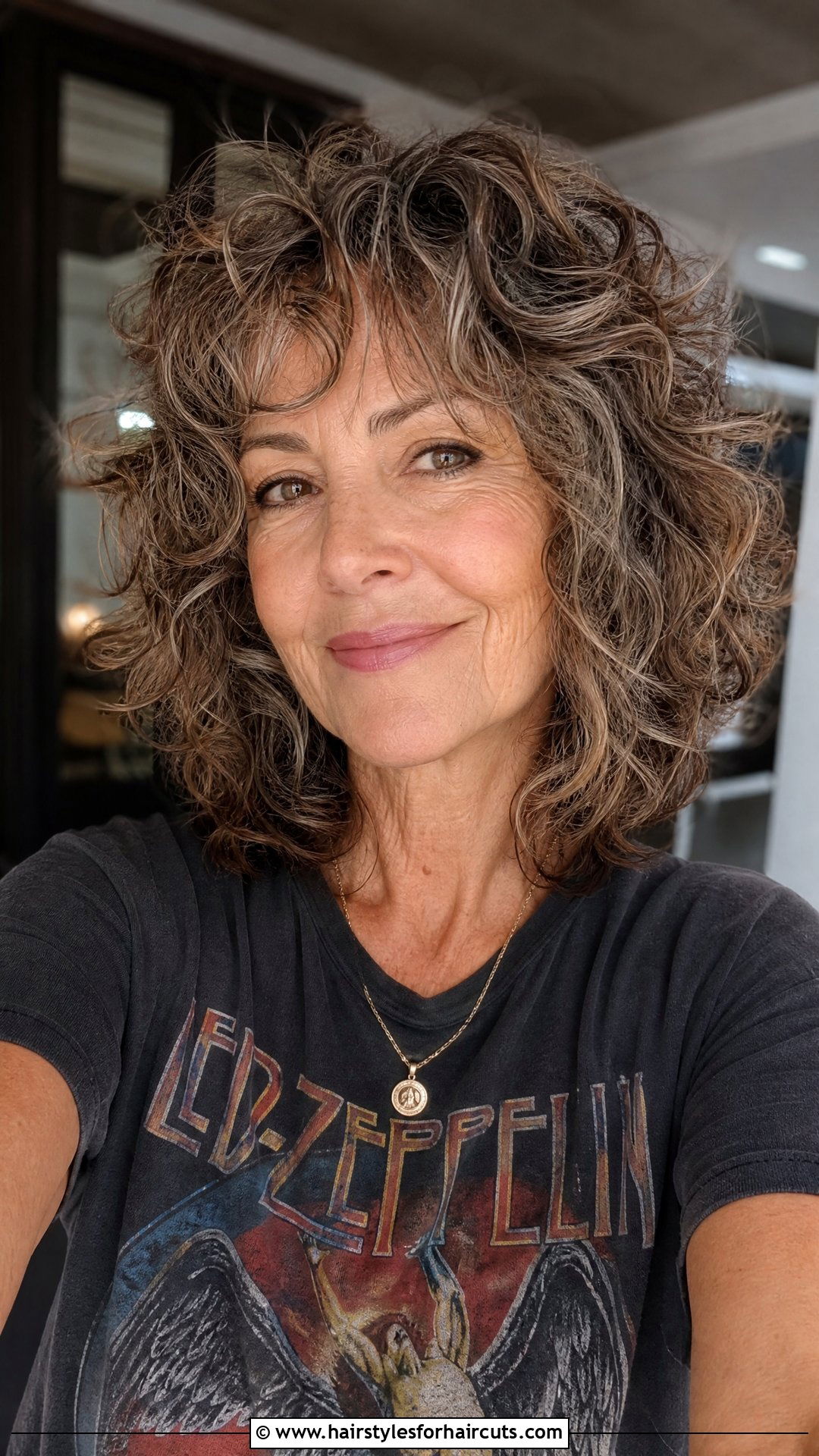 Texturized Curly Shag - 25 haircuts for curly hair over 50 - 25 haircuts for curly hair over 50