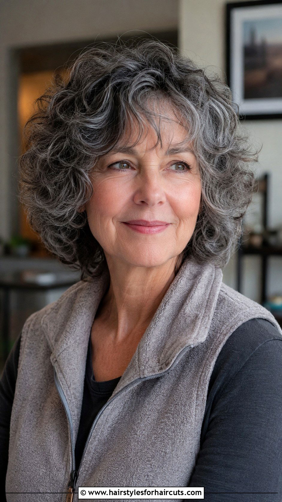 Texturized Curly Shag Haircut - 25 haircuts for older women with curly hair - 25 haircuts for older women with curly hair