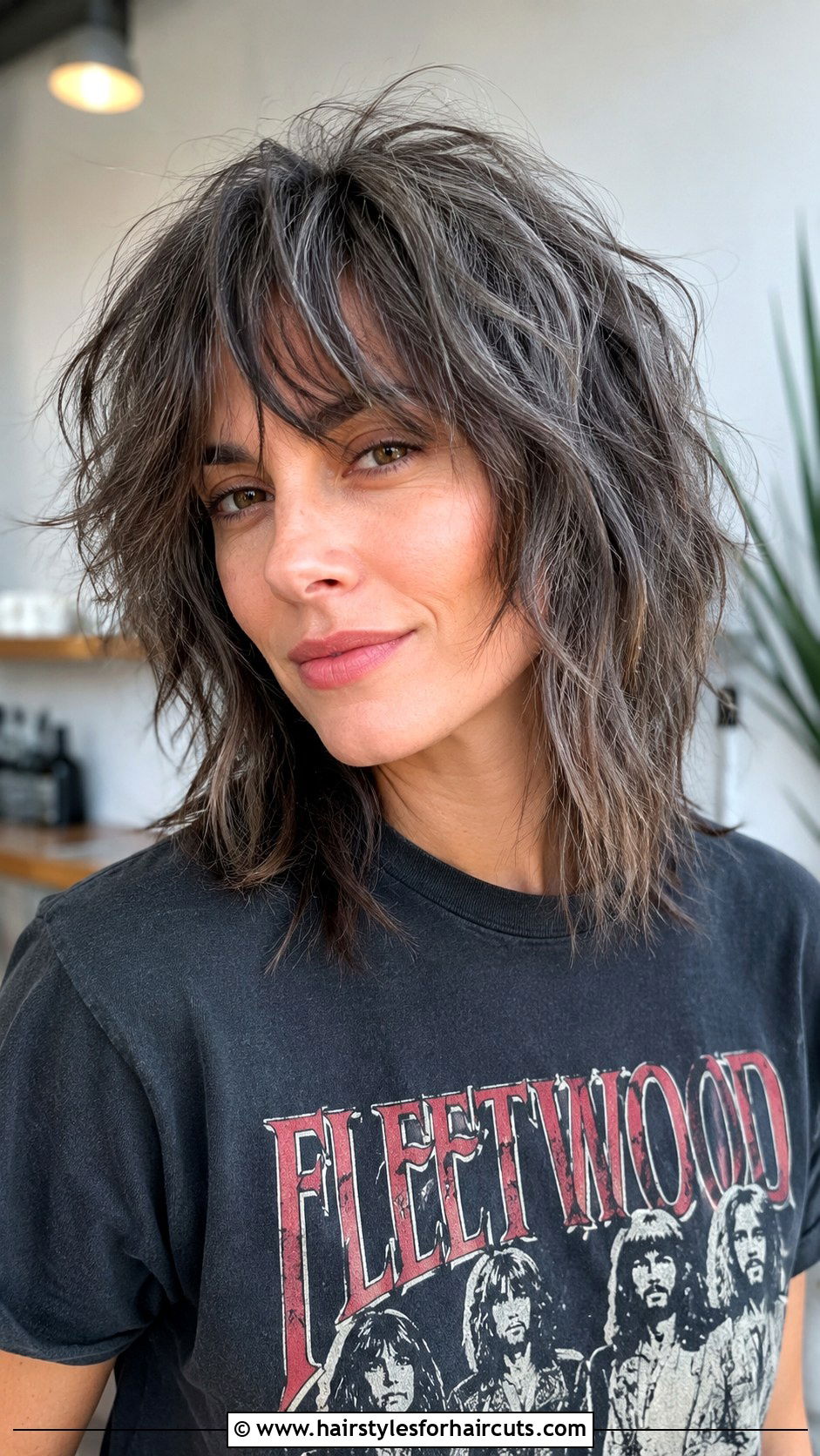 Texturized Gray Shag - 25 grandma hairstyles - 25 grandma hairstyles