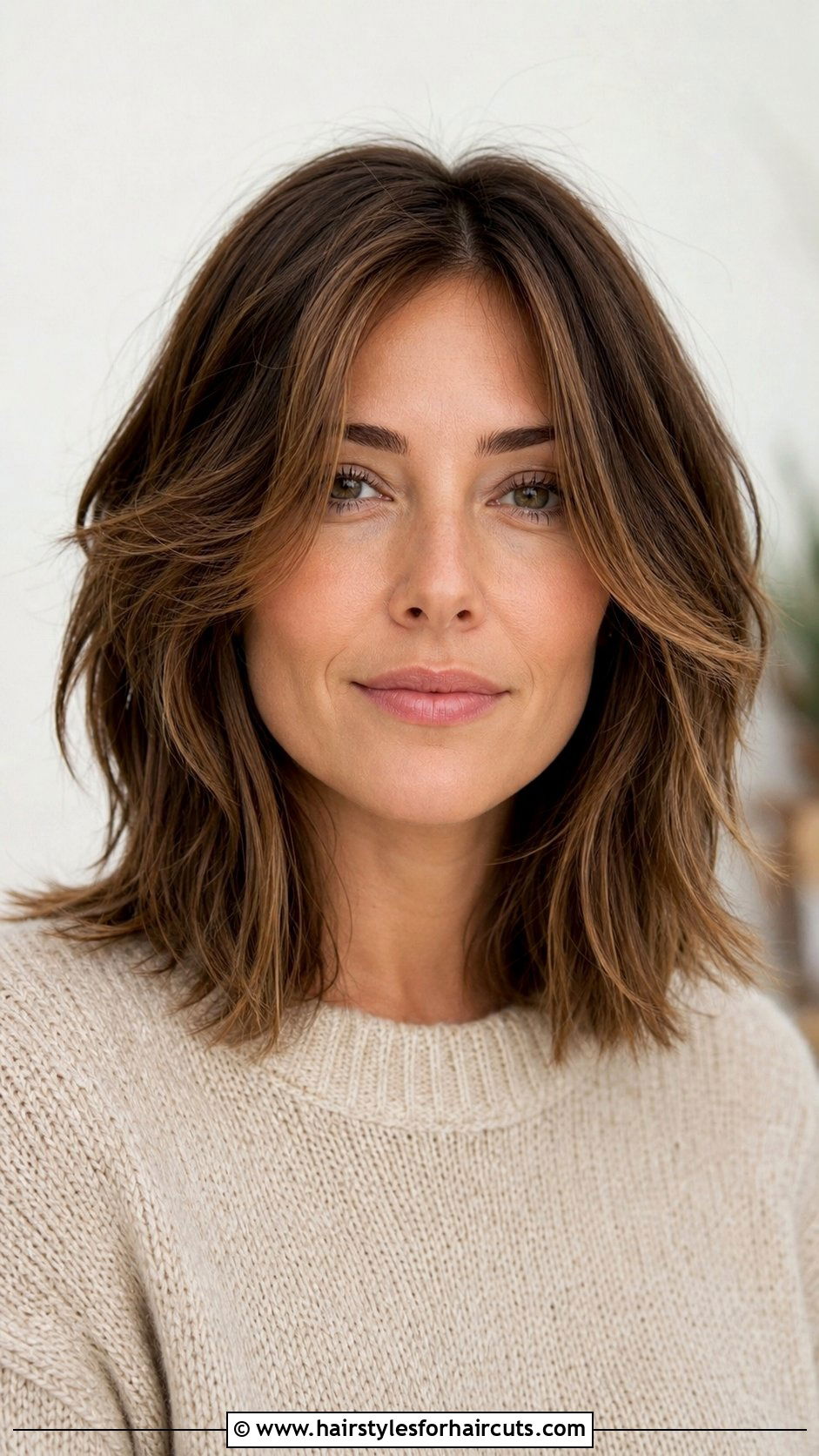 Texturized Layered Medium Haircut - 25 haircuts for medium length hair with layers - 25 haircuts for medium length hair with layers