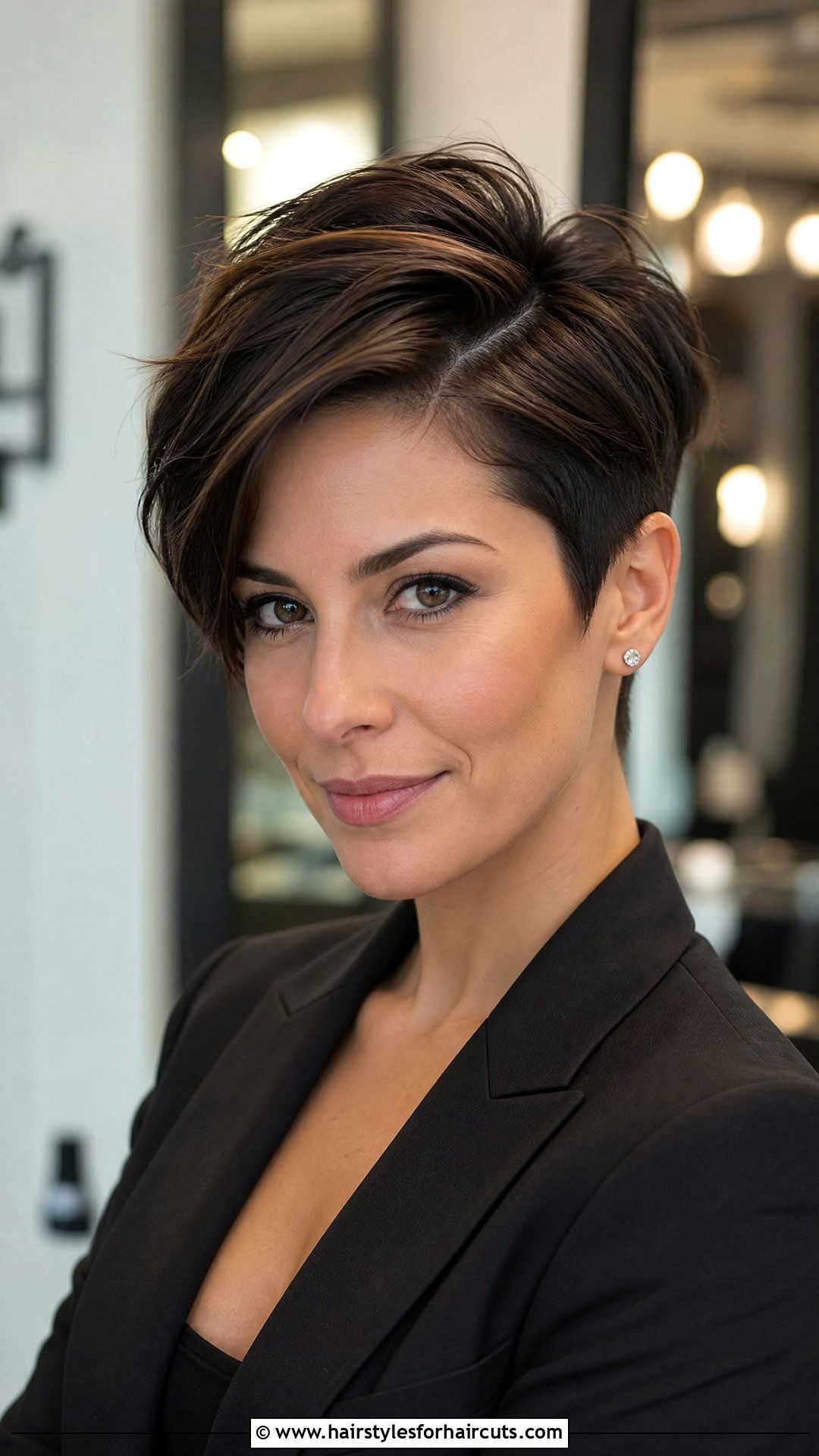 Texturized Pixie With Side Part - 25 short black texturized hairstyles - 25 short black texturized hairstyles