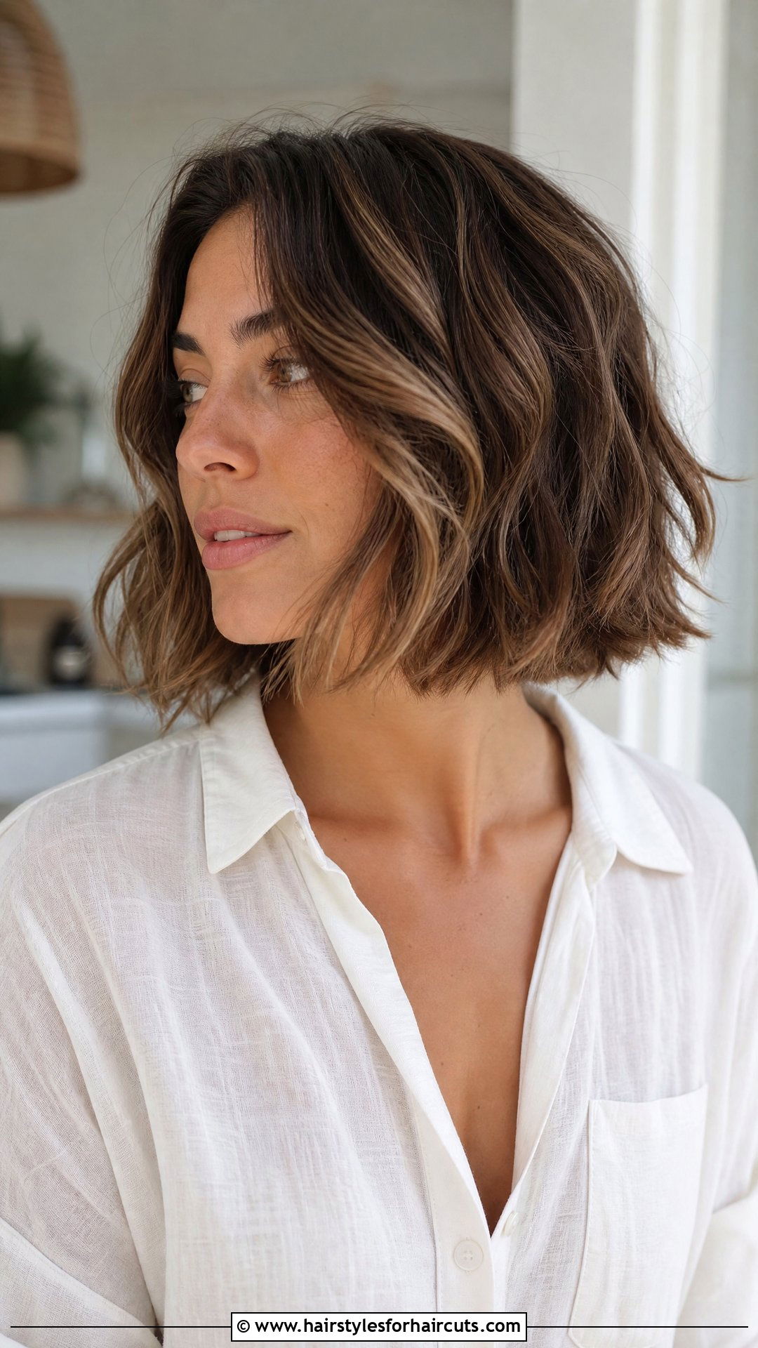 Texturized Wavy Bob Haircut - 25 good haircuts for wavy hair women - 25 good haircuts for wavy hair women