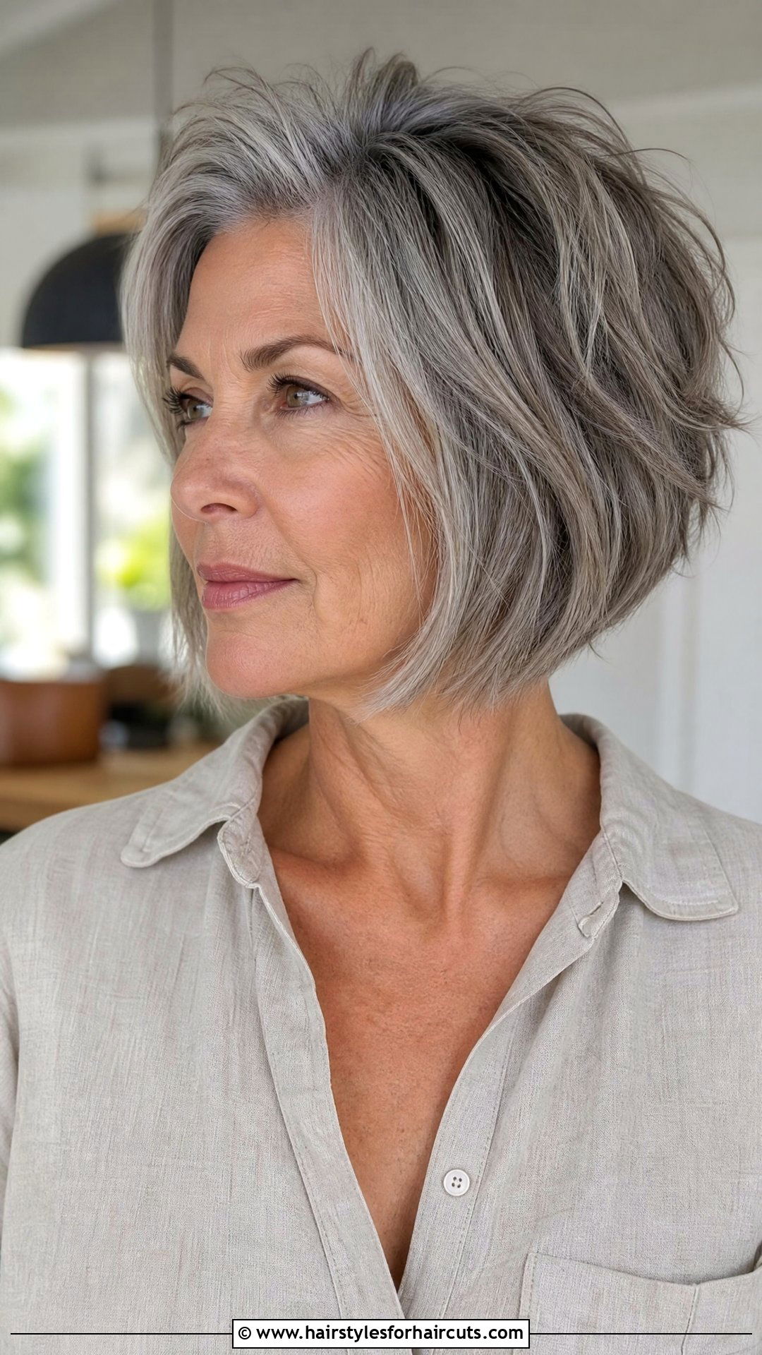 Thick Textured Bob For Gray Hair - 25 medium haircuts for gray hair - 25 medium haircuts for gray hair