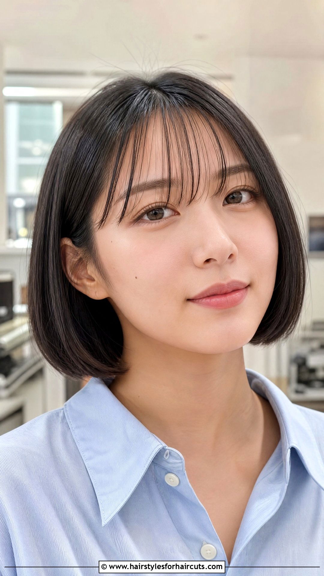 Thin Bangs Bob - 25 medium length haircuts for fine hair women - 25 medium length haircuts for fine hair women