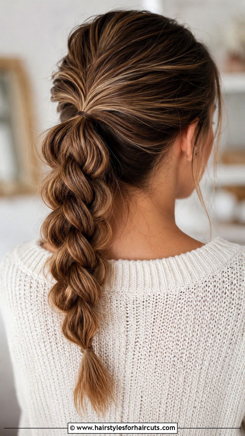 Three Strand Braid Ponytail - 25 easy fast hairstyles - 25 easy fast hairstyles