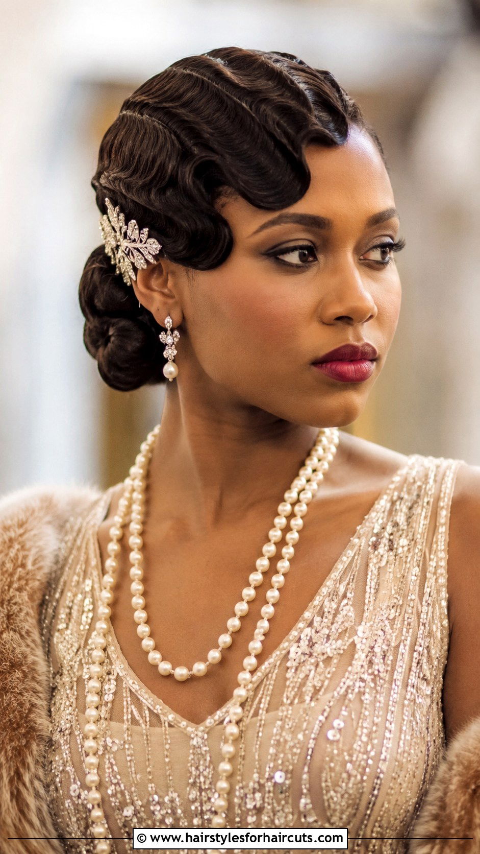 Tiana Vintage Finger Waves Updo - 25 princess tiana hairstyles - 25 princess tiana hairstyles