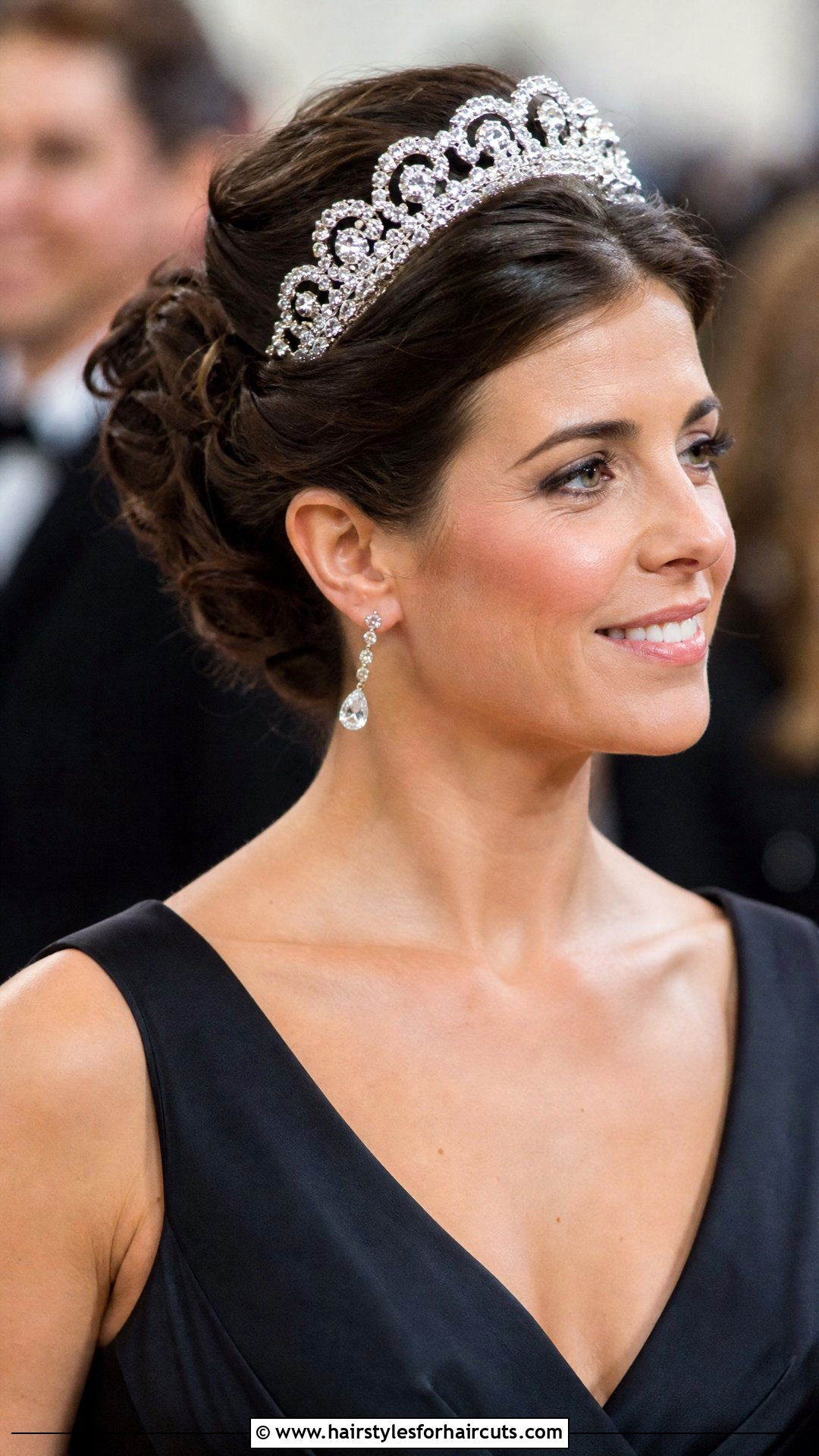 Tiara Headband With Formal Updo - 25 head band hairstyles - 25 head band hairstyles