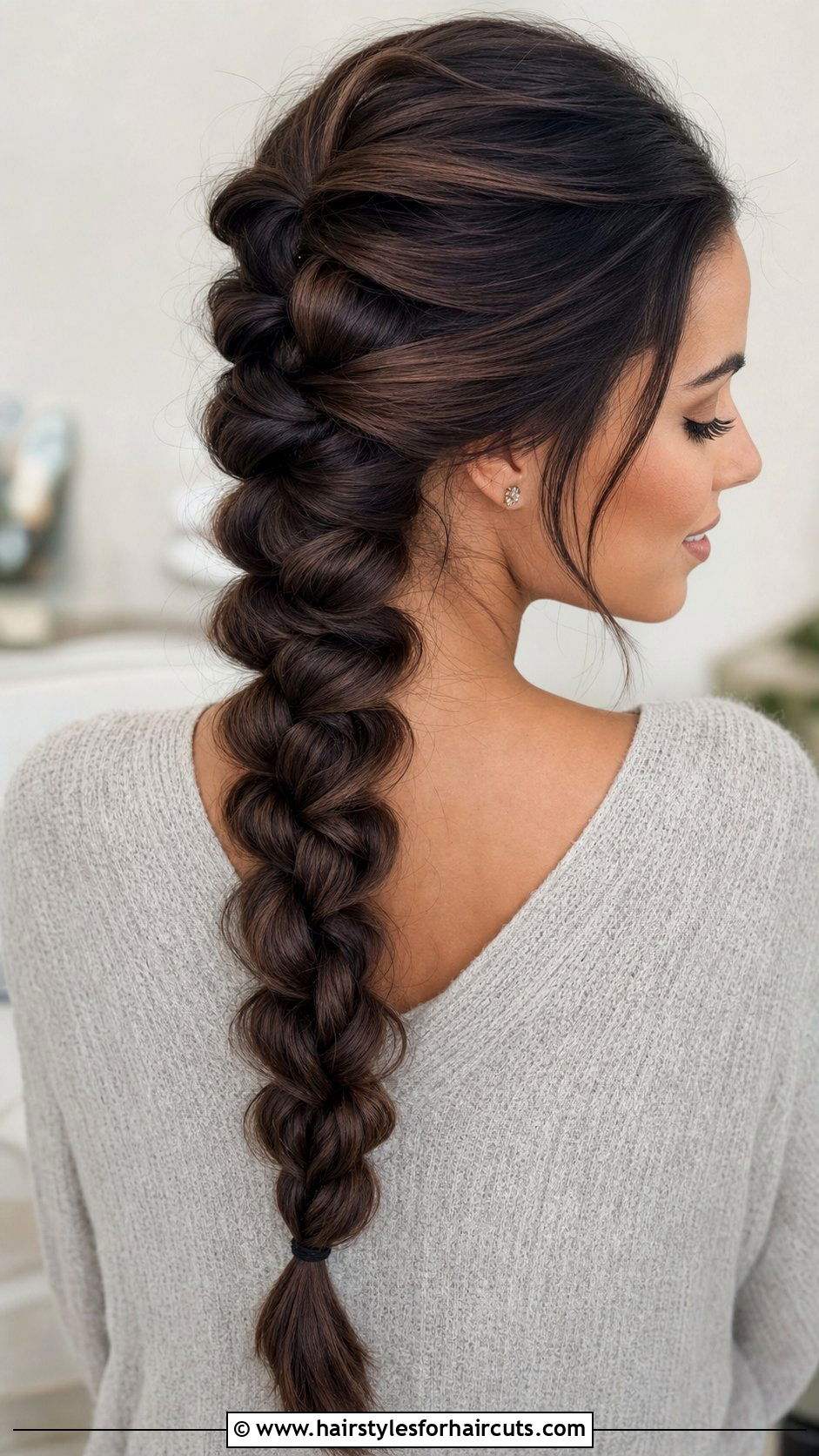 Tight Pull Through Braid - 25 tight hairstyles for long hair - 25 tight hairstyles for long hair