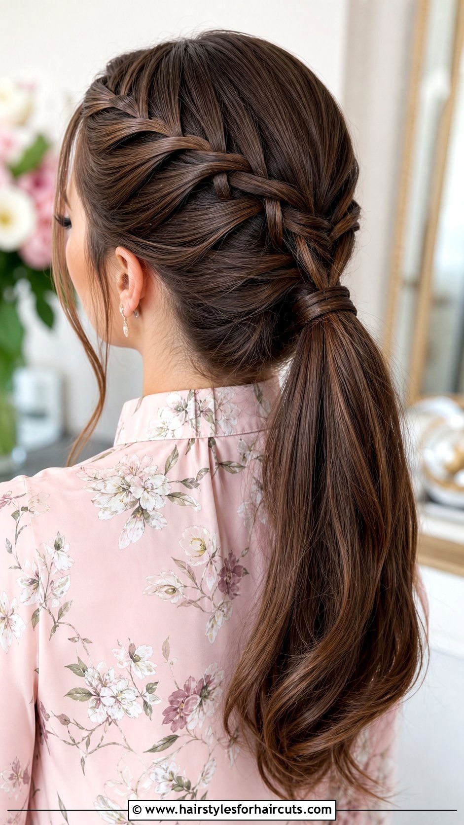 Tight Waterfall Braid Ponytail - 25 tight hairstyles for long hair - 25 tight hairstyles for long hair