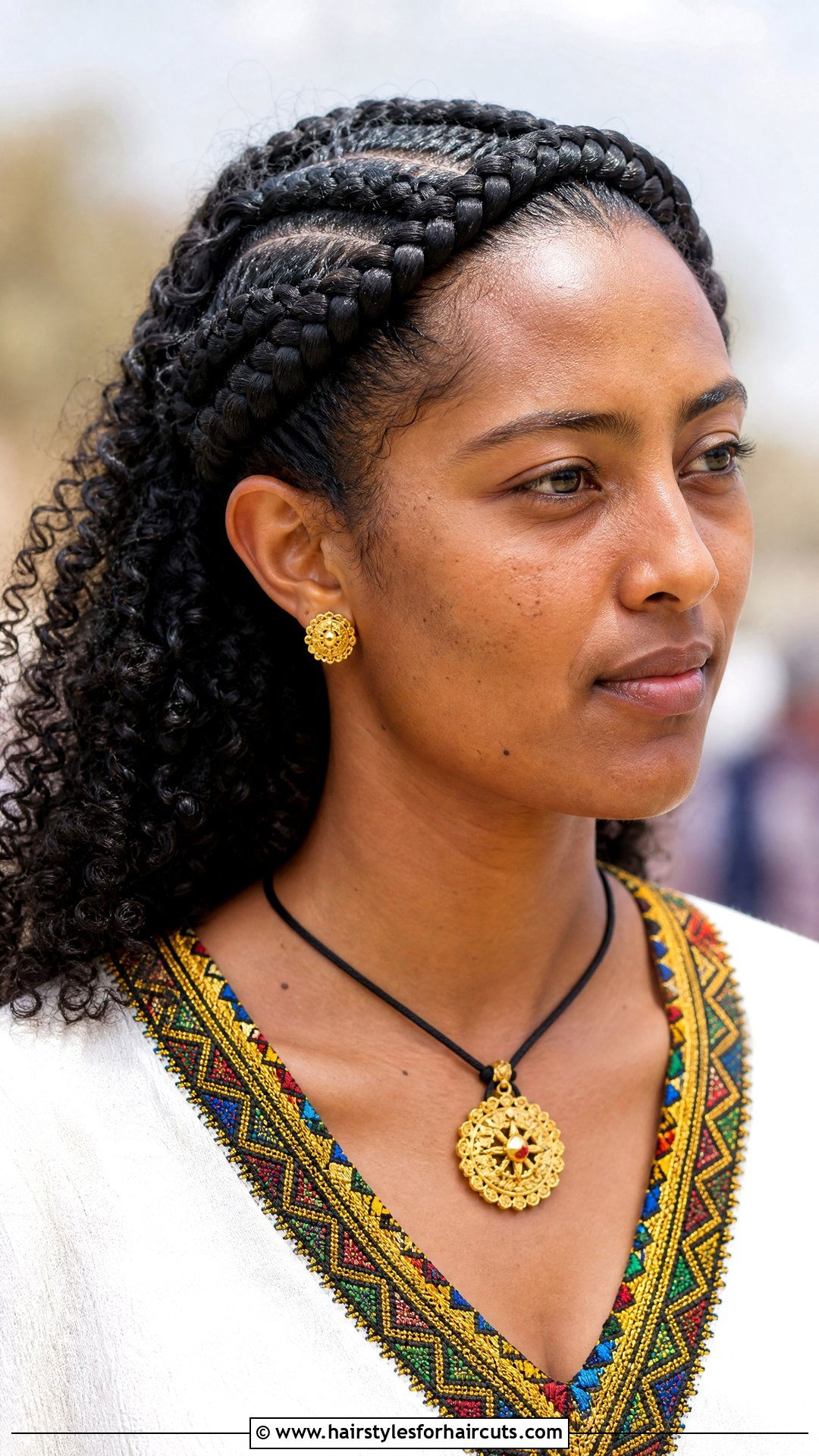 Tigray Shuriba with Braided Crown - 25 natural fashion ethiopian hairstyles - 25 natural fashion ethiopian hairstyles