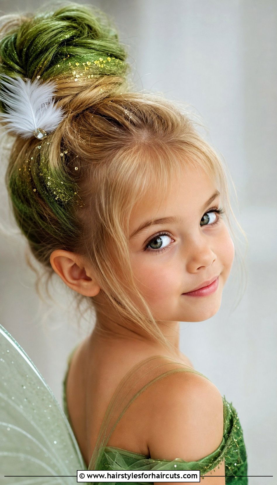 Tinker Bell Pixie Bun - 25 bibbidi bobbidi boutique hairstyles - 25 bibbidi bobbidi boutique hairstyles