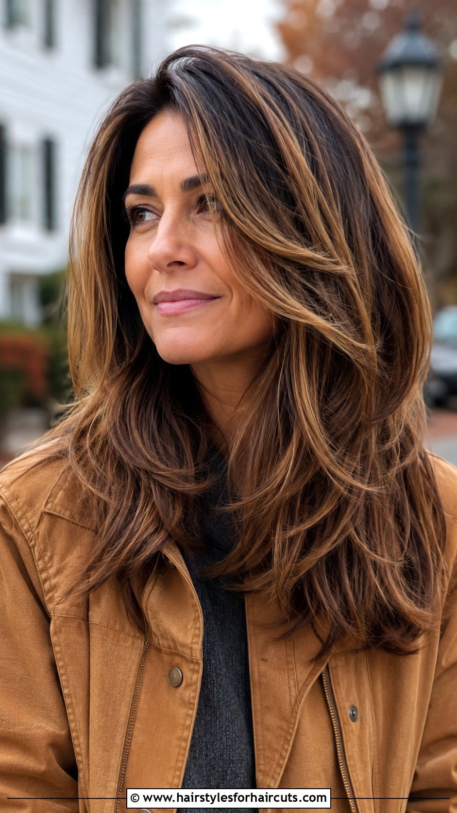 Toffee Highlights Layered Cut - 25 fall hairstyles and colors - 25 fall hairstyles and colors