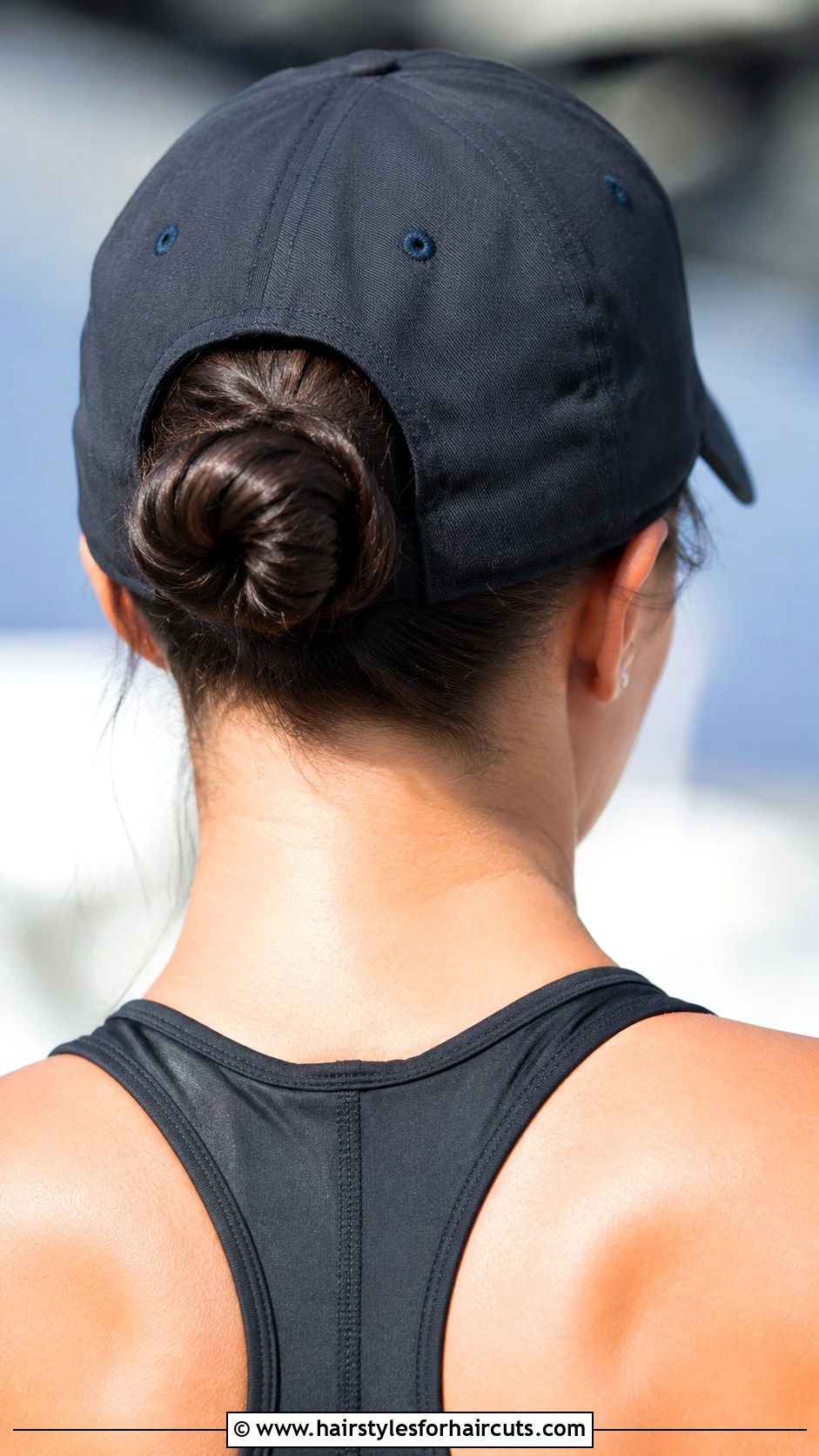 Top Knot Under Cap - 25 cap hairstyles - 25 cap hairstyles
