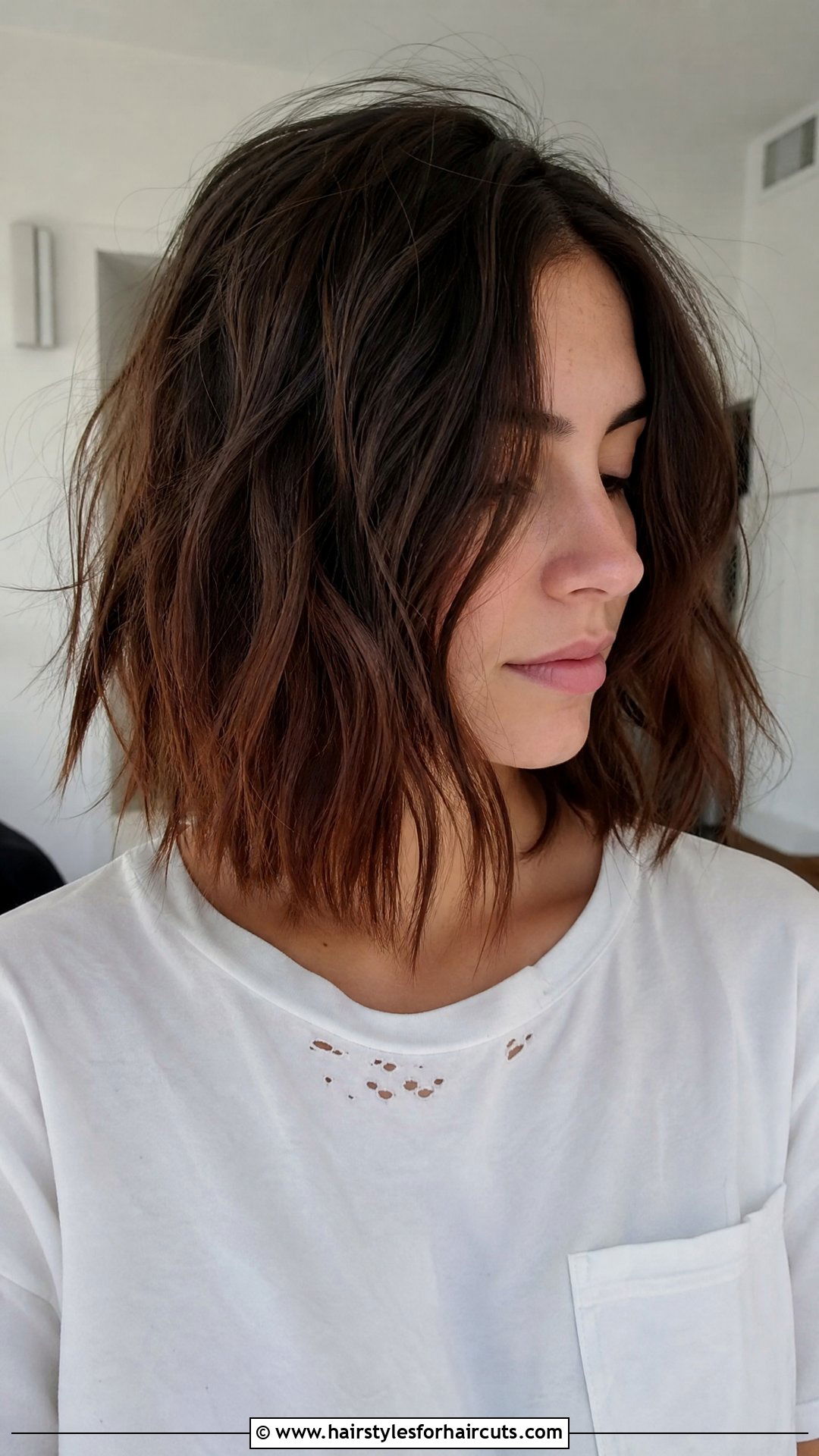 Tousled Bedhead Witch Lob - 25 witch hairstyles for short hair - 25 witch hairstyles for short hair