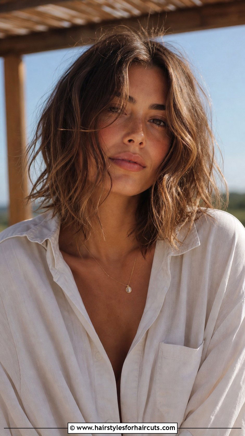 Tousled Bob With Middle Part - 25 hippie hairstyles for short hair - 25 hippie hairstyles for short hair