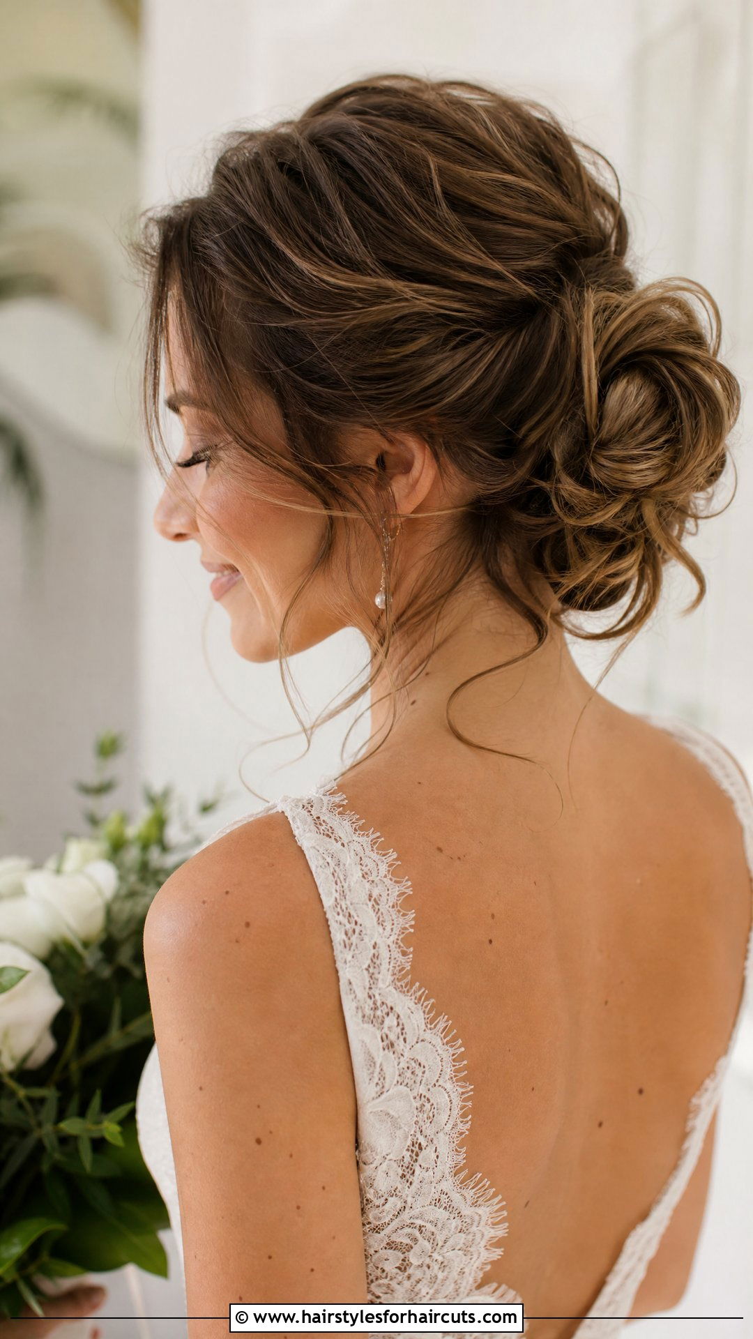 Tousled Bun Wedding Hairstyle - 25 wedding hairstyles medium hair - 25 wedding hairstyles medium hair