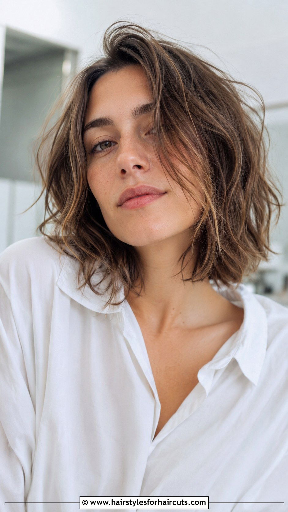 Tousled Lob - 25 fine hair hairstyles for over 60 - 25 fine hair hairstyles for over 60
