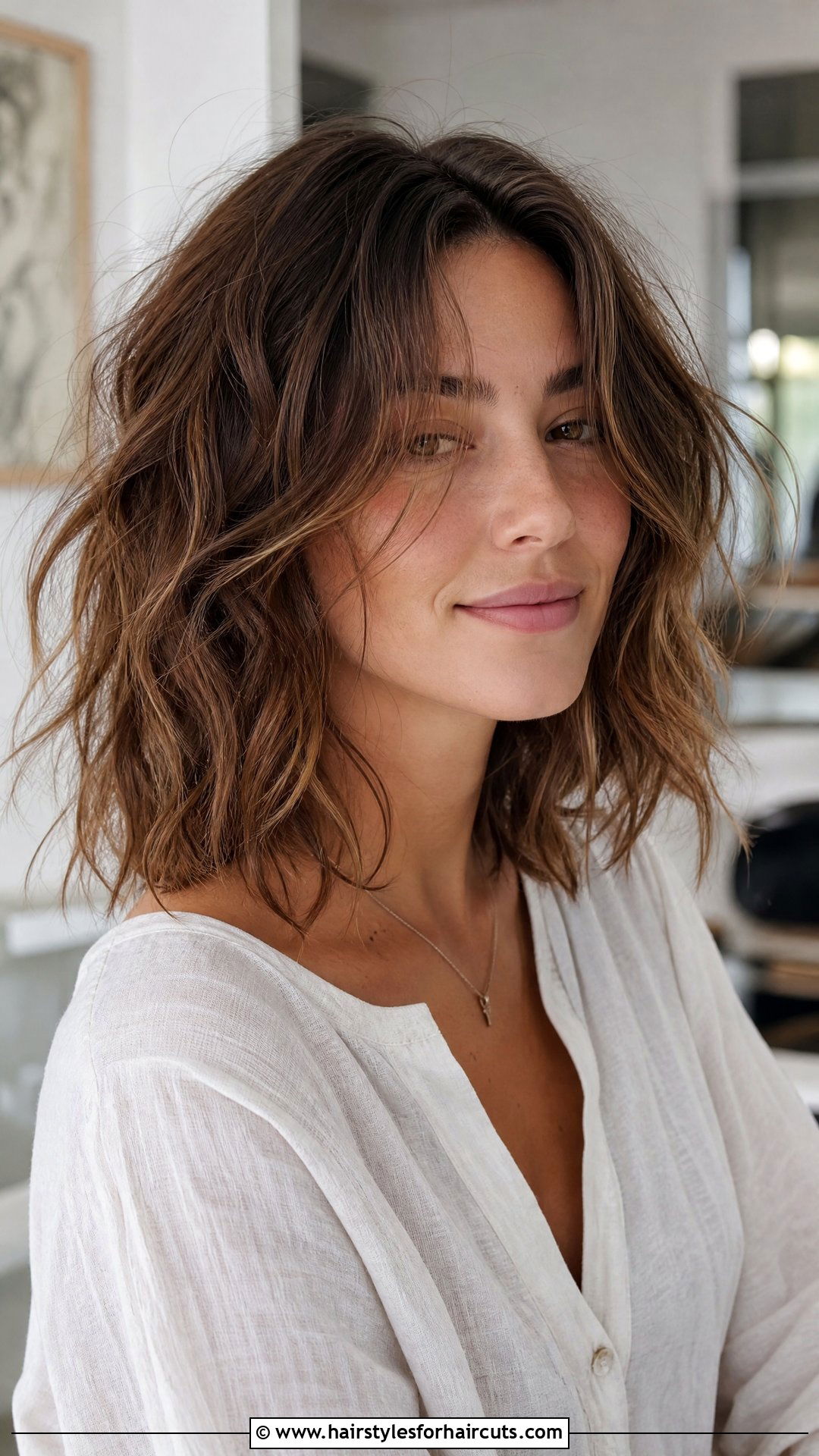 Tousled Shoulder Length Cut - 25 shoulder length haircuts for women over 60 - 25 shoulder length haircuts for women over 60