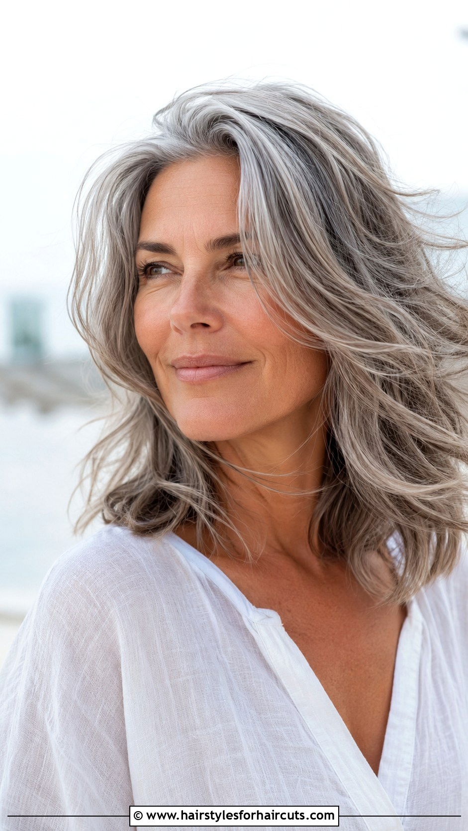 Tousled Shoulder Length Gray Hair - 25 shoulder length hairstyles for gray hair - 25 shoulder length hairstyles for gray hair
