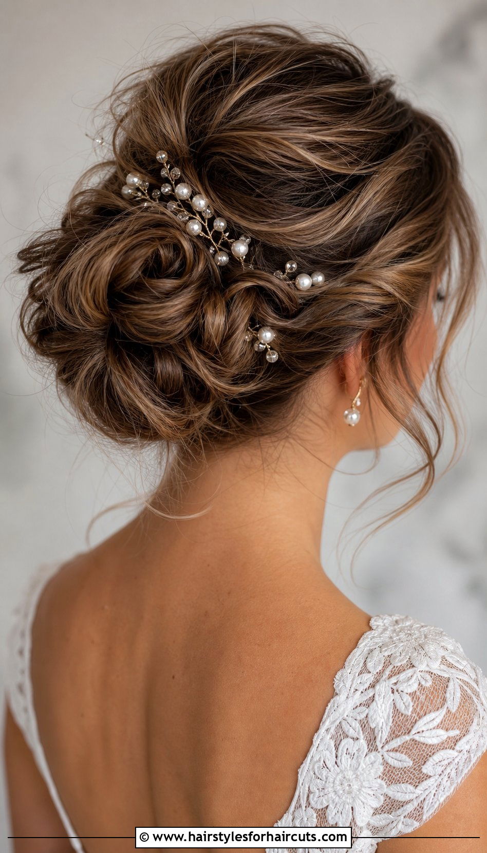 Tousled Updo With Pins - 25 wedding hairstyles for shoulder length straight hair - 25 wedding hairstyles for shoulder length straight hair