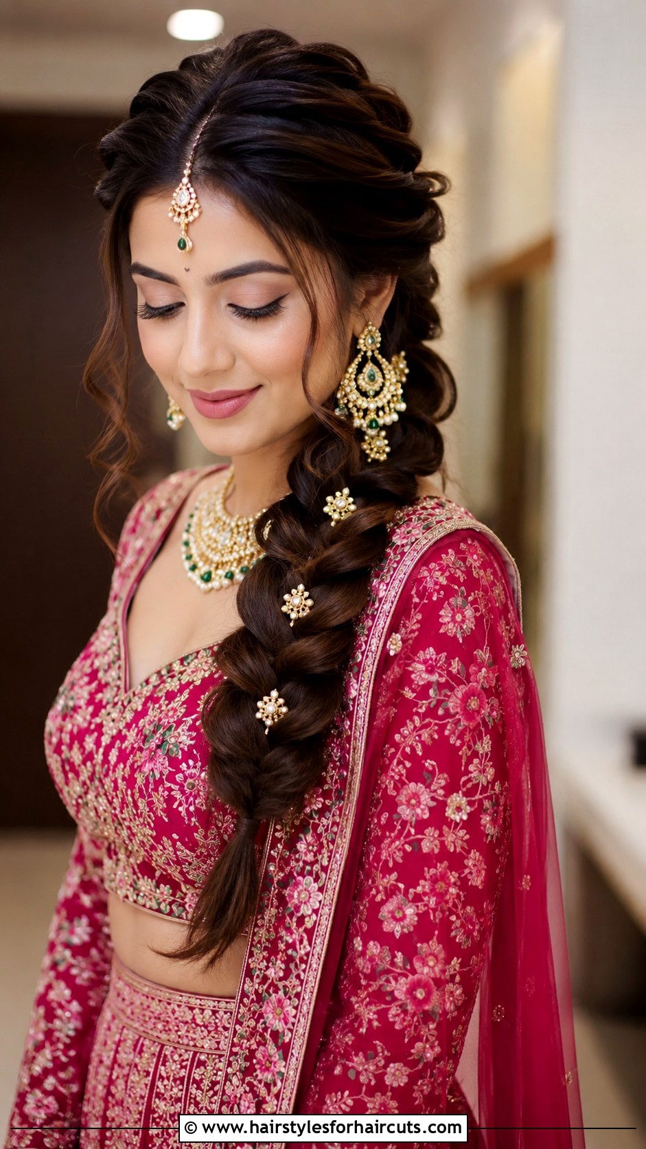 Traditional South Indian Bridal Braid - 25 indian bridal hairstyles - 25 indian bridal hairstyles