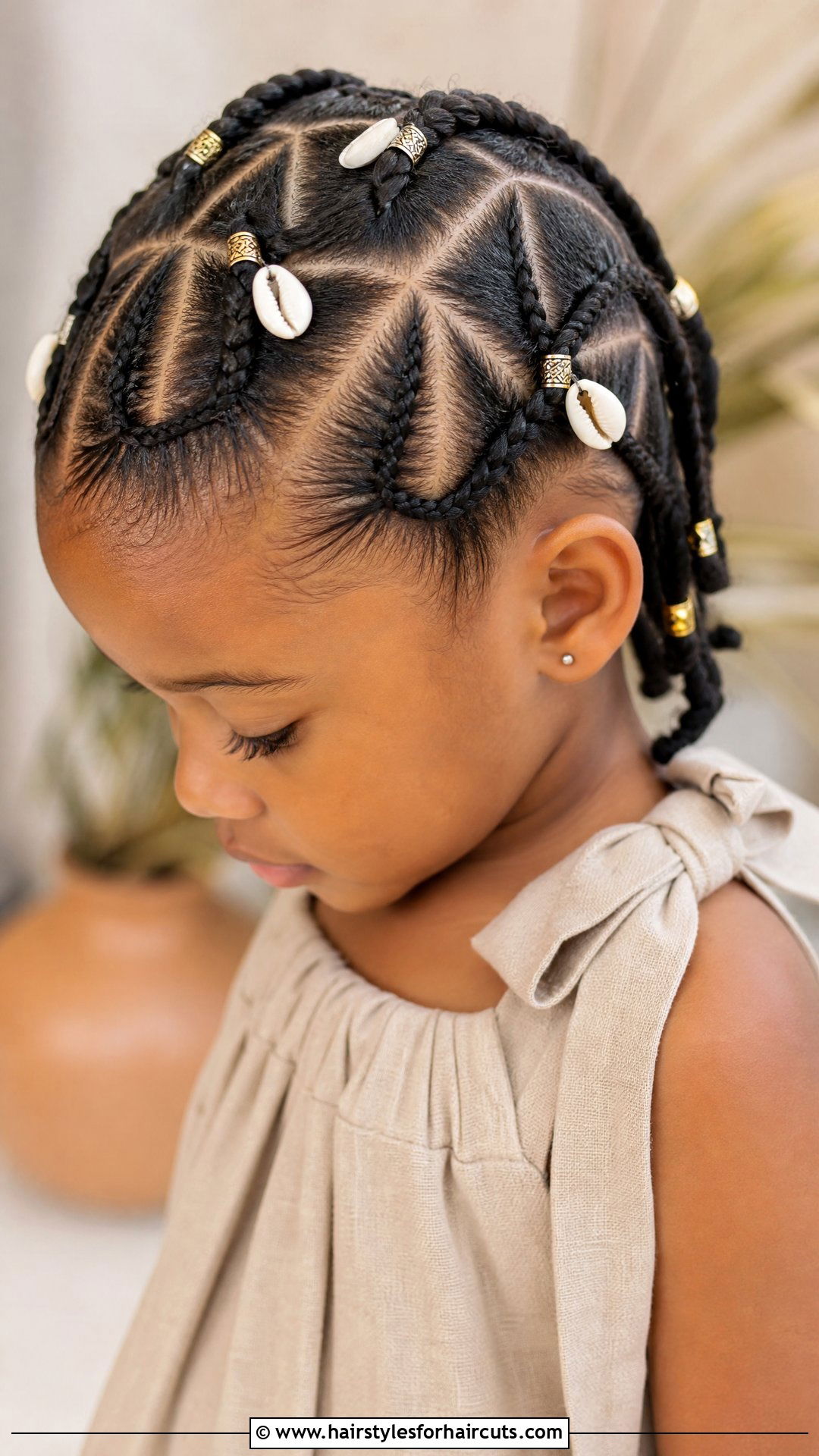 Tribal Braids With Shells - 25 little girl braided hairstyles with natural hair - 25 little girl braided hairstyles with natural hair