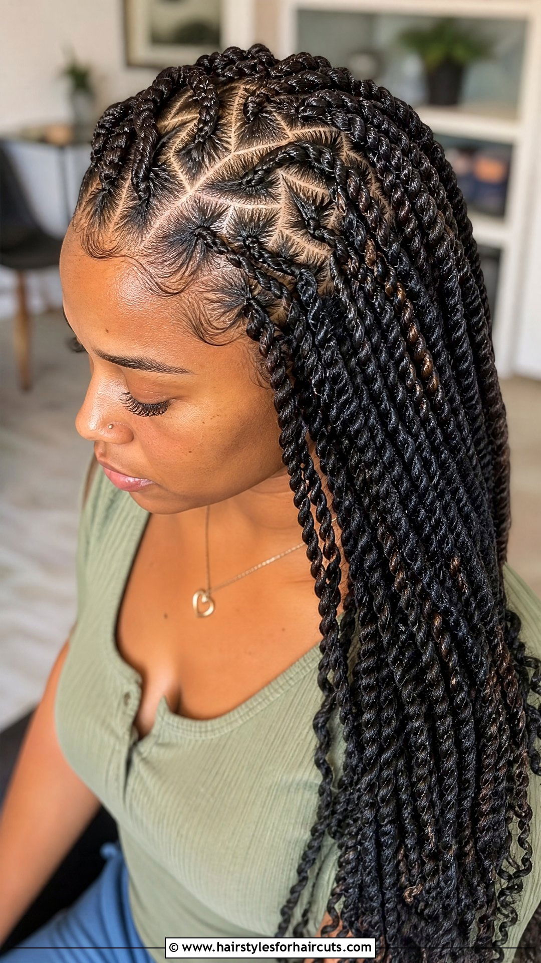 Tribal Cornrows With Senegalese Twists - 25 protective hairstyles cornrow natural hair twist - 25 protective hairstyles cornrow natural hair twist