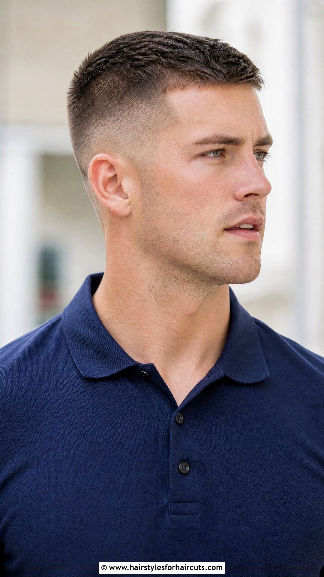 Trimmed Crew Cut - 25 trim hairstyles - 25 trim hairstyles