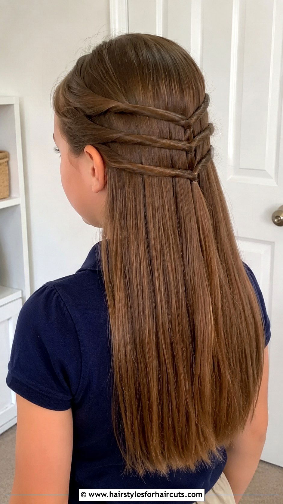 Triple Twist Back - 25 4th grade hairstyles - 25 4th grade hairstyles