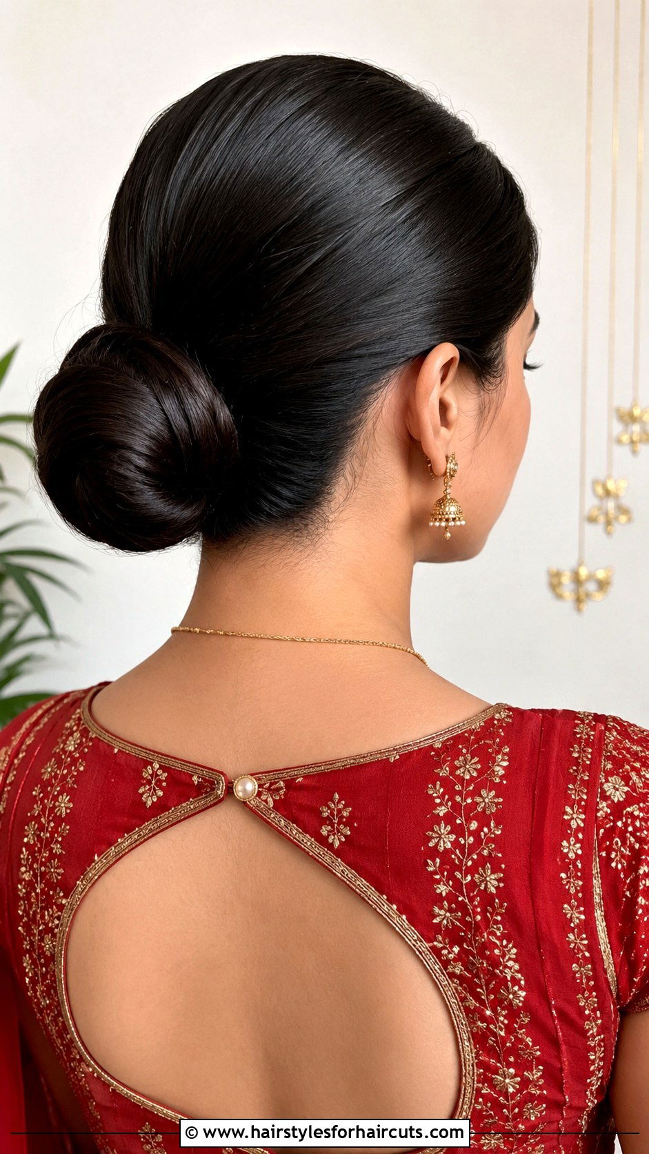 Tucked And Pinned Low Bun - 25 asian wedding hairstyles for short hair - 25 asian wedding hairstyles for short hair