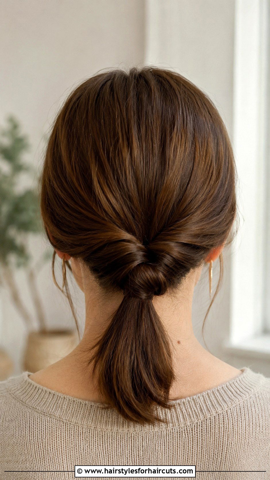 Tucked And Pinned Low Ponytail - 25 cute hairstyles for medium length straight hair - 25 cute hairstyles for medium length straight hair