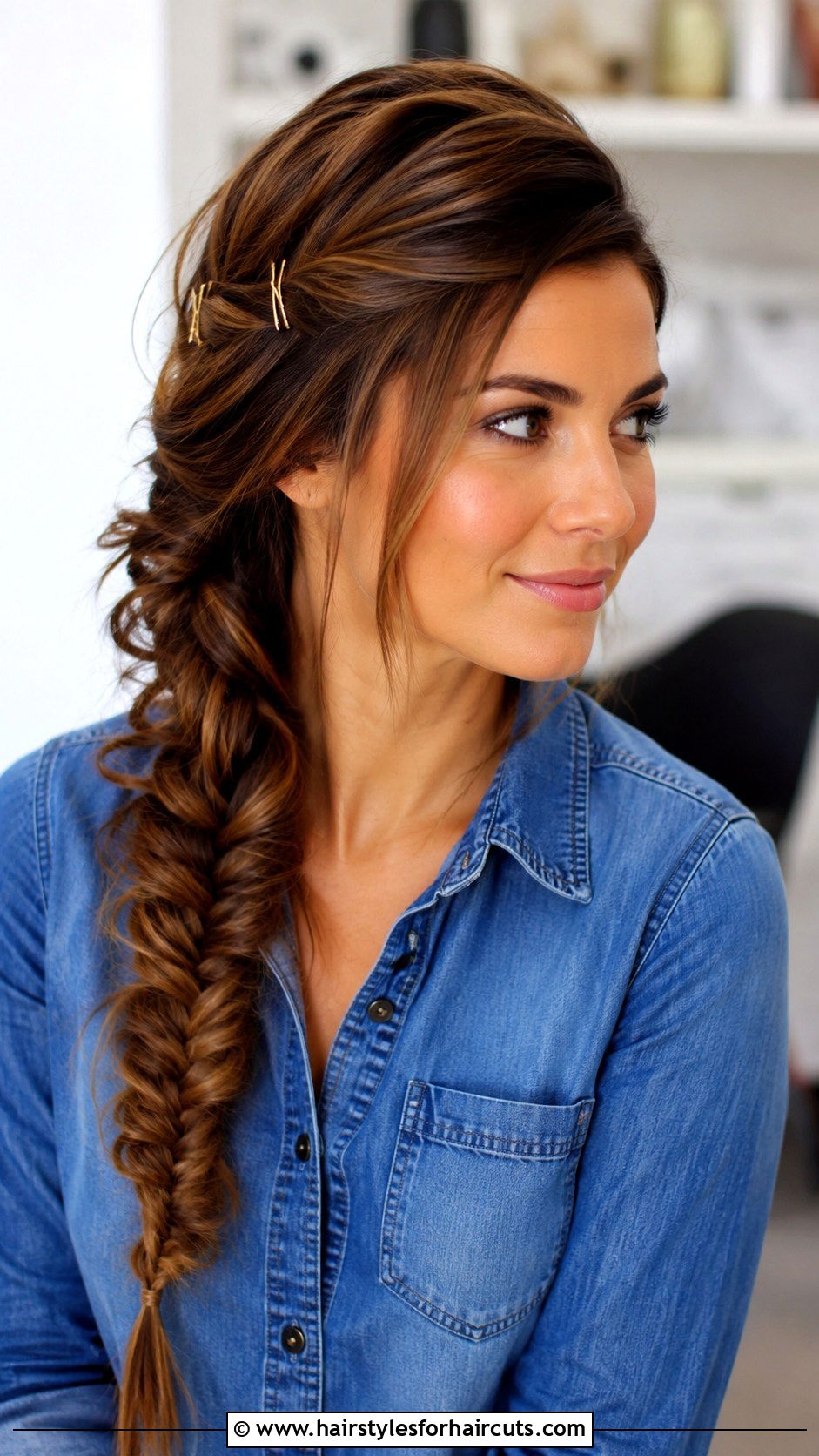 Tucked And Pinned Medium Hair - 25 hairstyles with hair pins - 25 hairstyles with hair pins